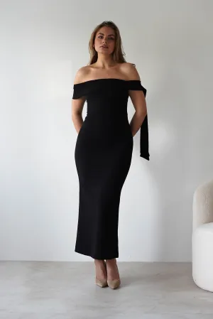 Amalthea Off the Shoulder Midaxi | Black