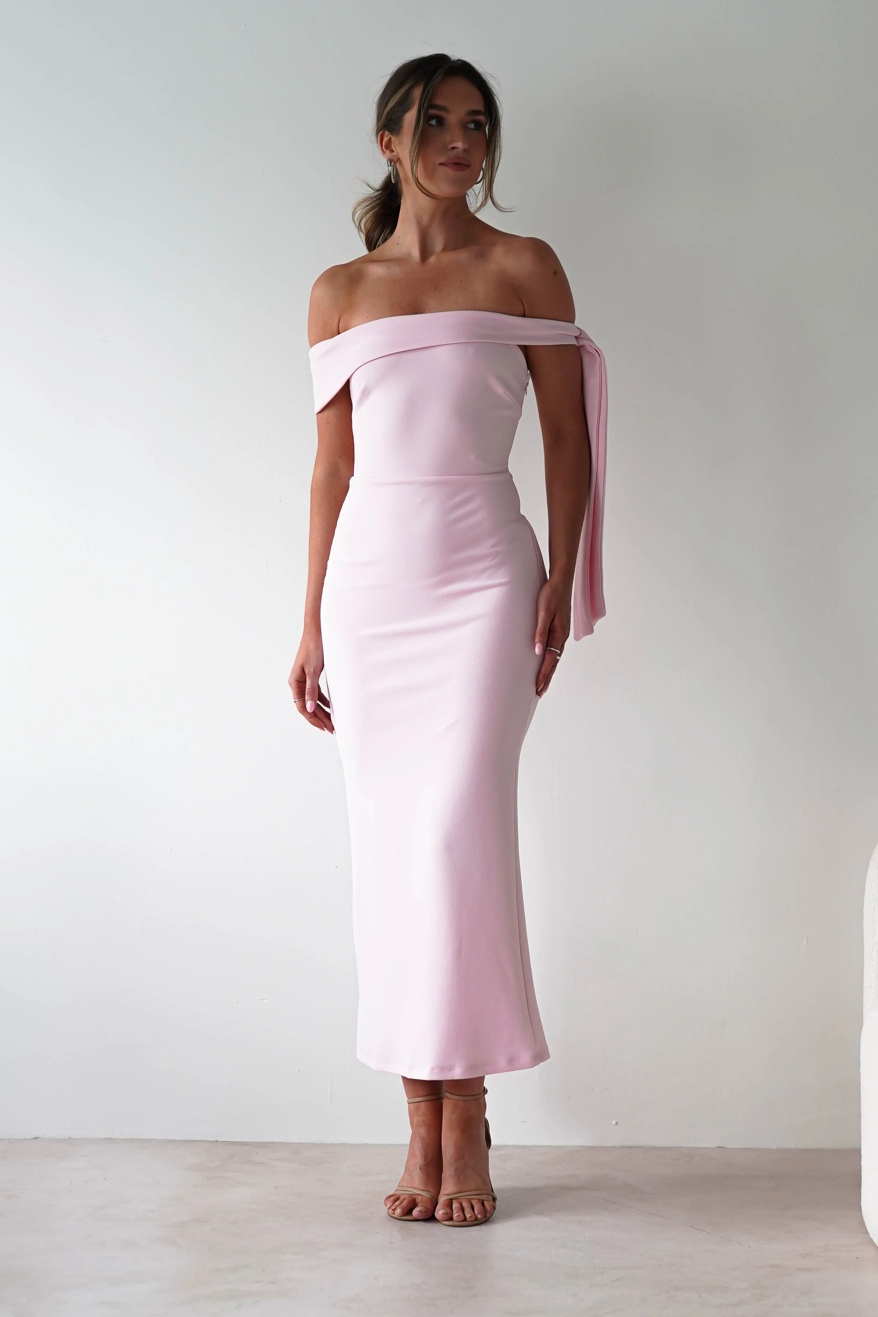Amalthea Off the Shoulder Midaxi | Pink