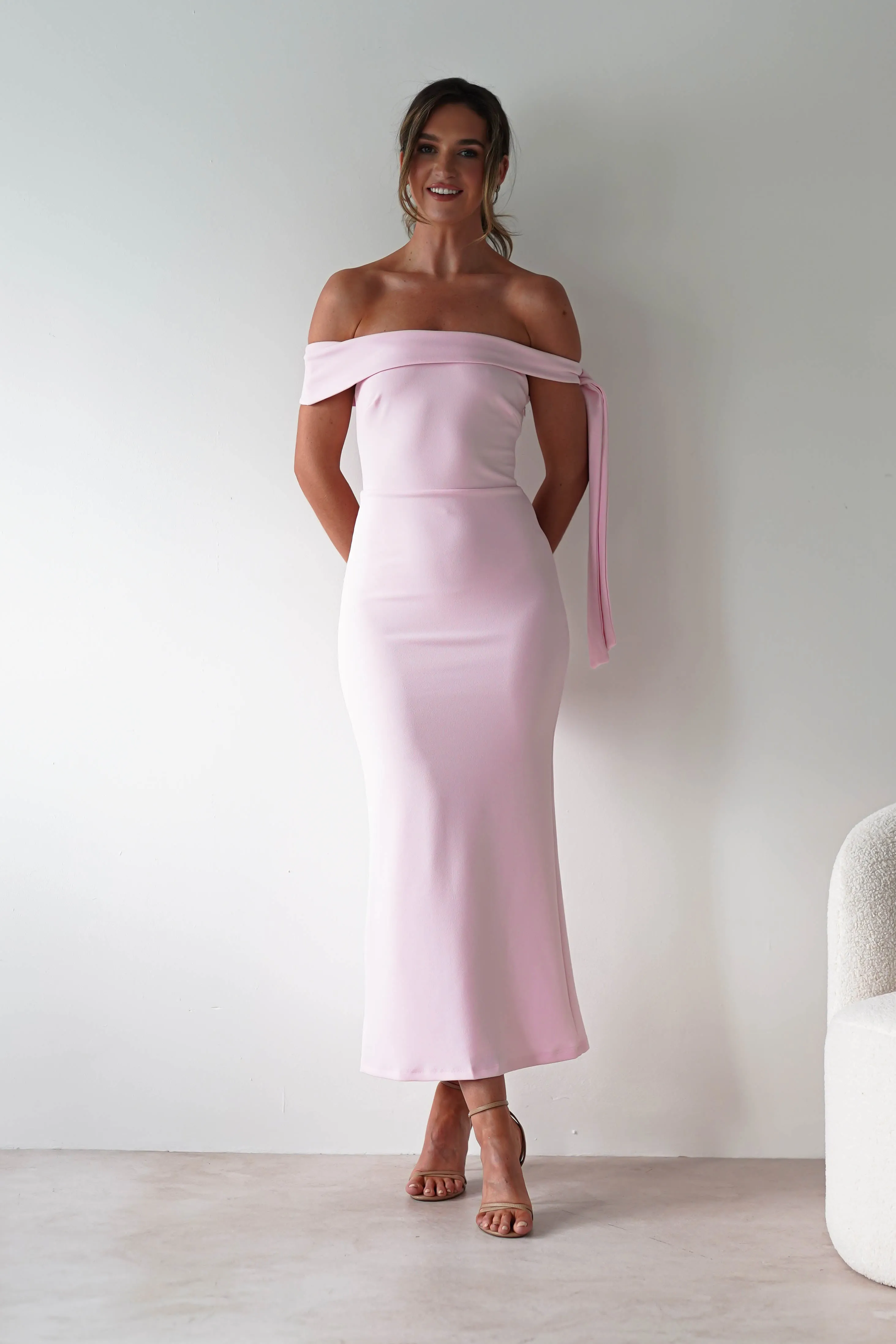 Amalthea Off the Shoulder Midaxi | Pink