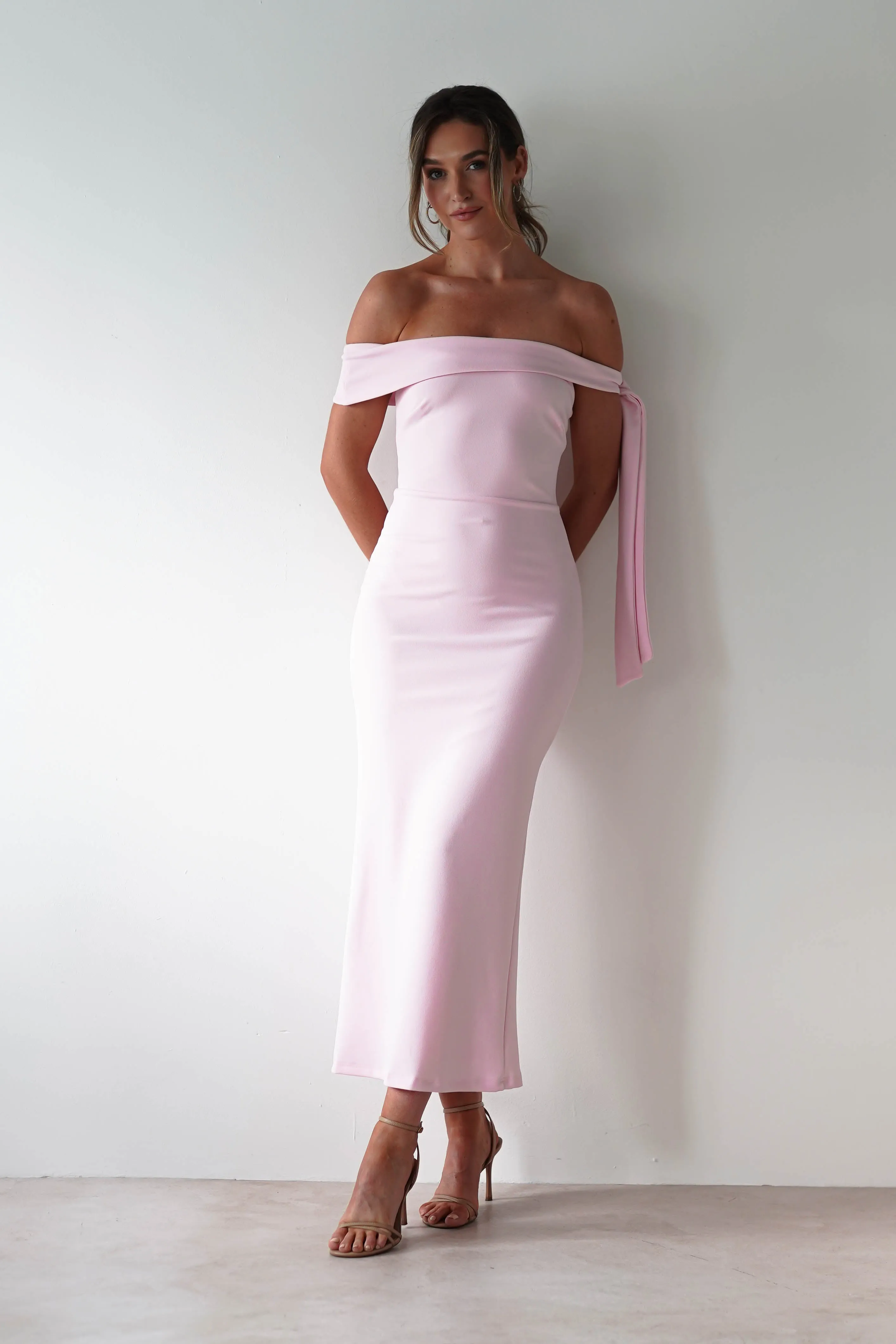 Amalthea Off the Shoulder Midaxi | Pink