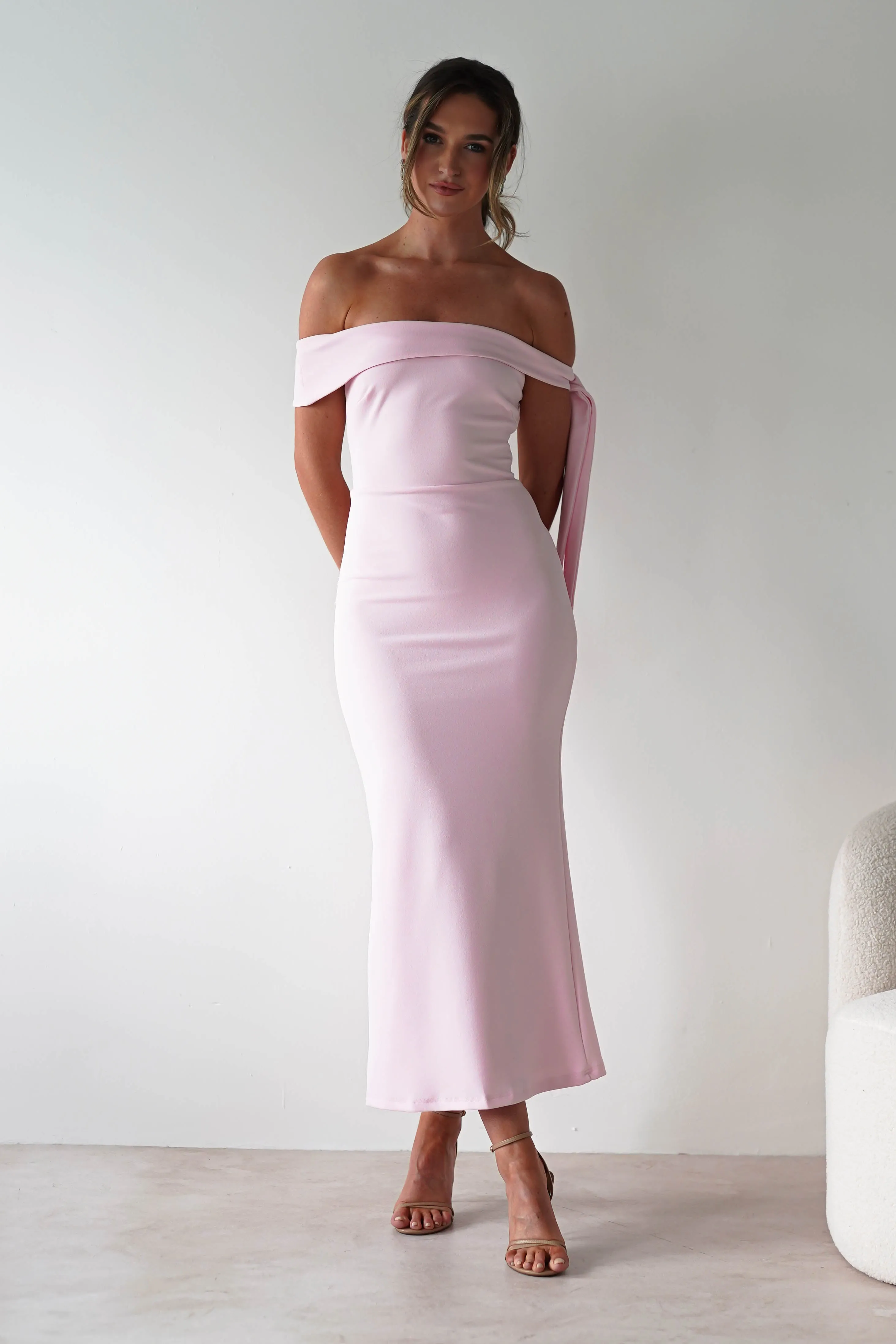 Amalthea Off the Shoulder Midaxi | Pink