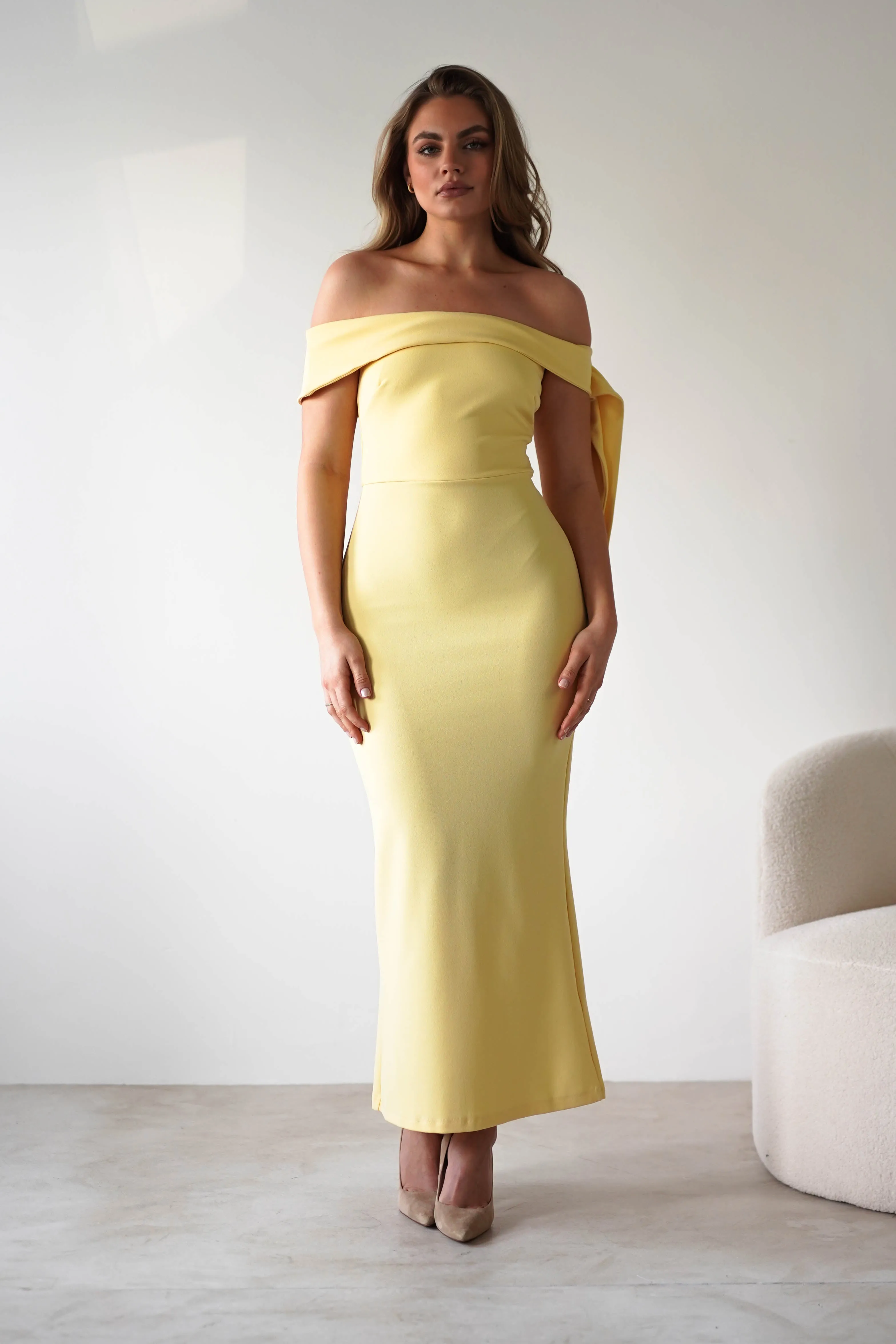 Amalthea Off the Shoulder Midaxi | Yellow