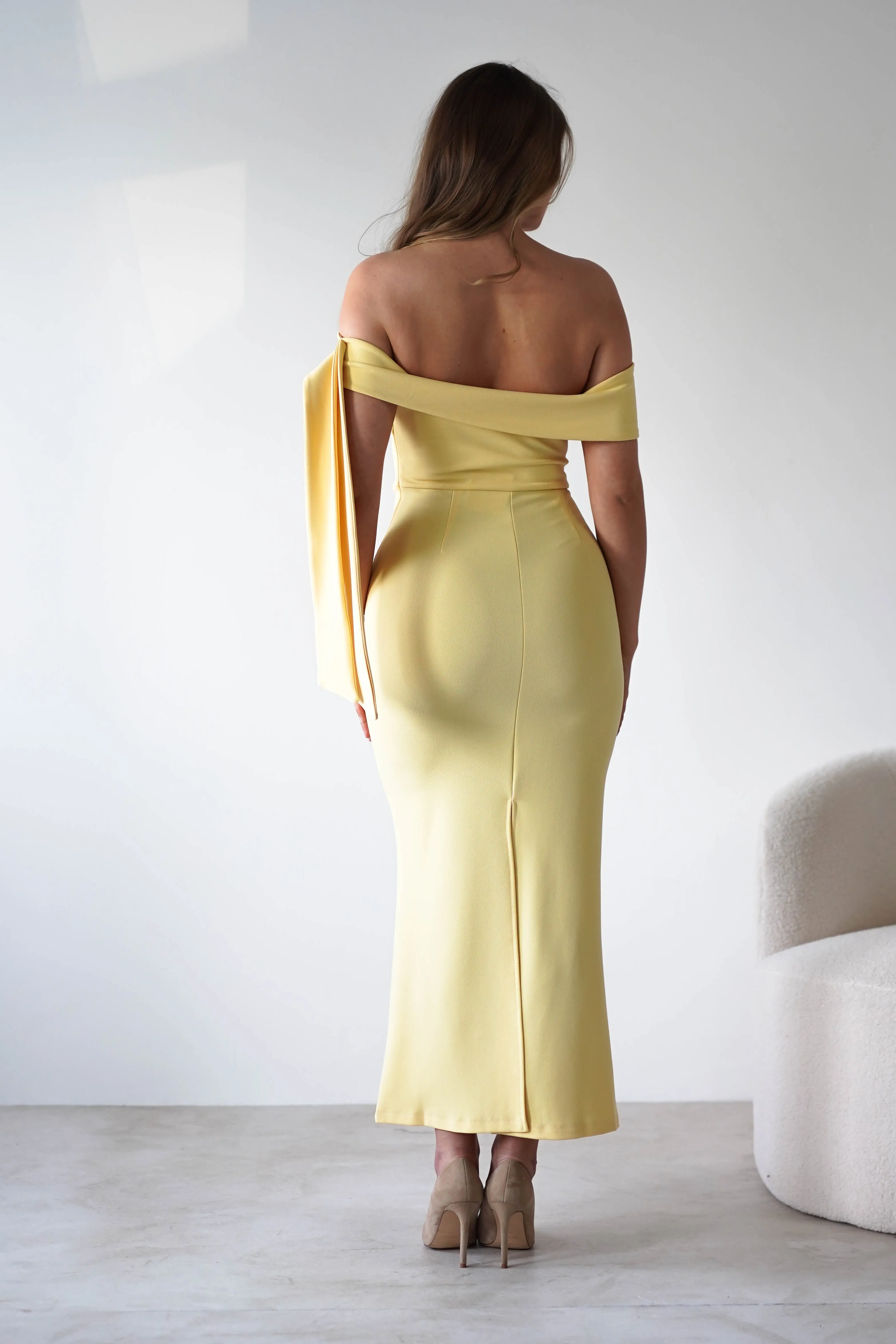 Amalthea Off the Shoulder Midaxi | Yellow