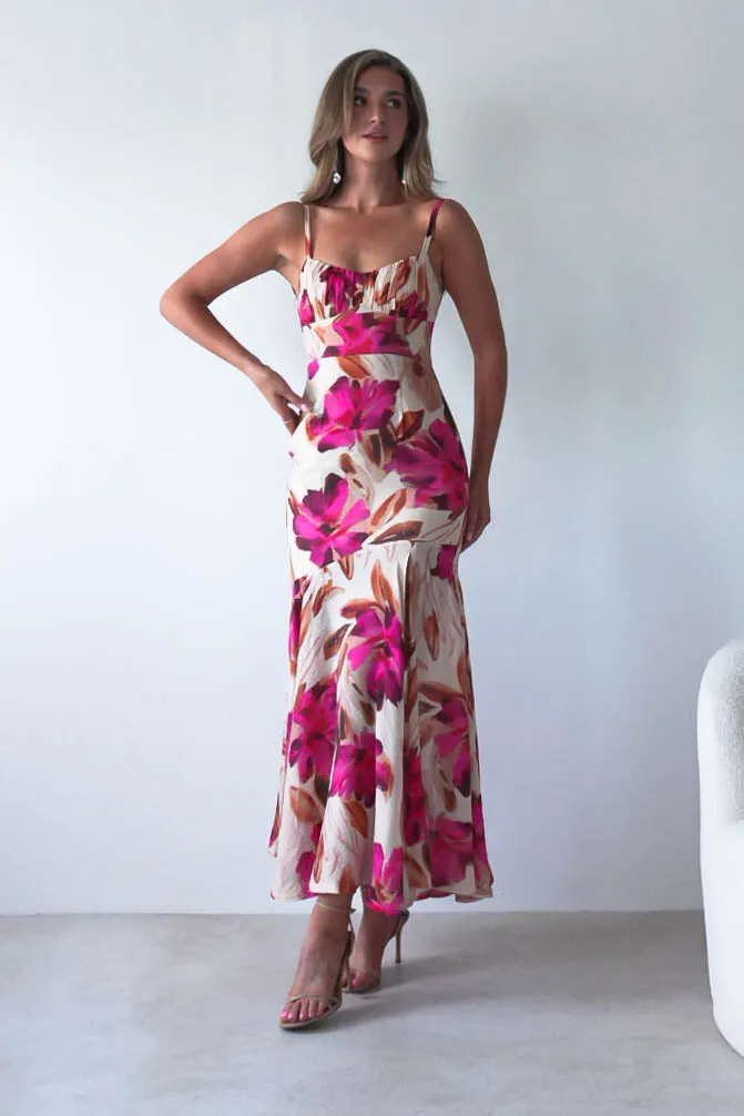 Amari Floral Print Midaxi Dress | Mixed Print