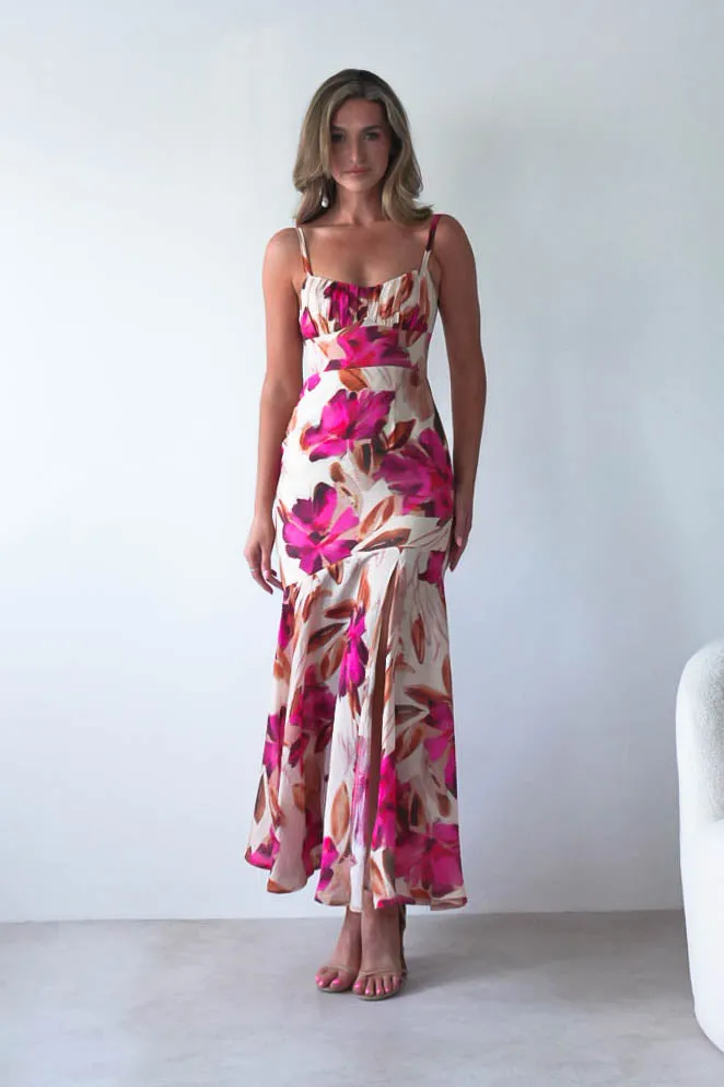 Amari Floral Print Midaxi Dress | Mixed Print