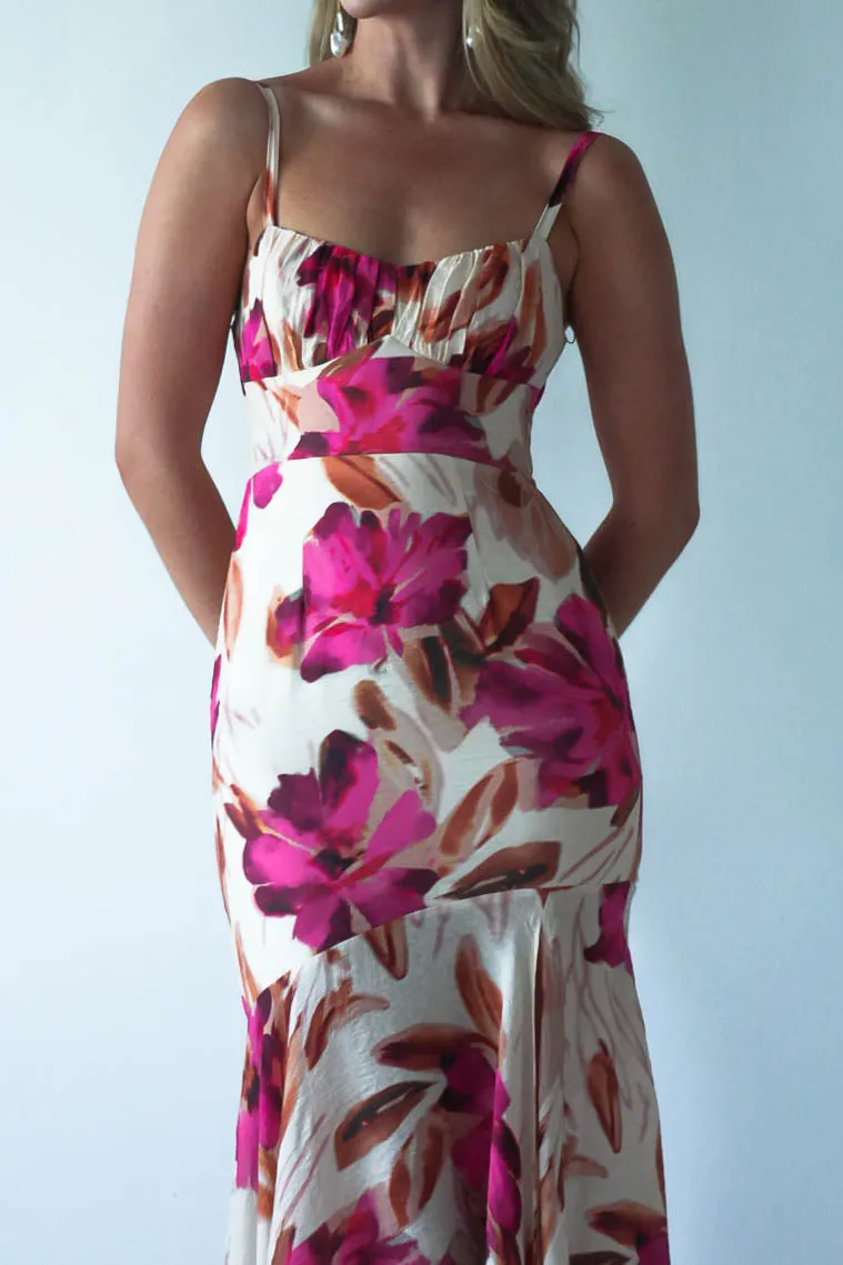Amari Floral Print Midaxi Dress | Mixed Print
