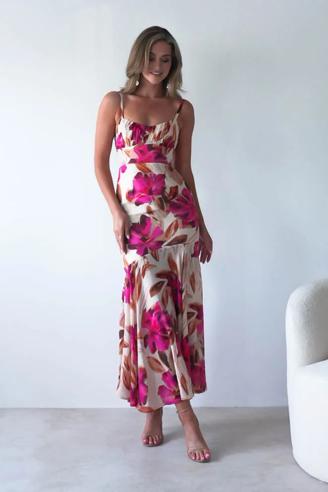 Amari Floral Print Midaxi Dress | Mixed Print