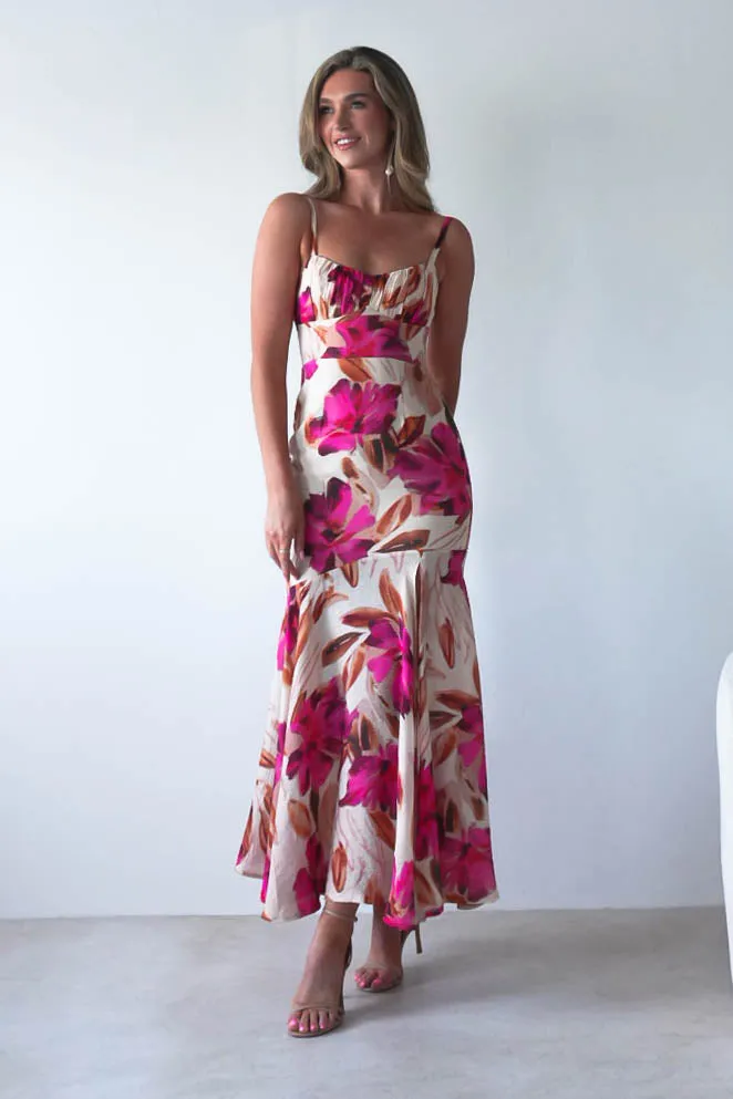 Amari Floral Print Midaxi Dress | Mixed Print