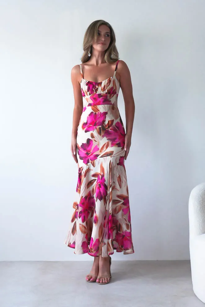 Amari Floral Print Midaxi Dress | Mixed Print