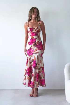 Amari Floral Print Midaxi Dress | Mixed Print