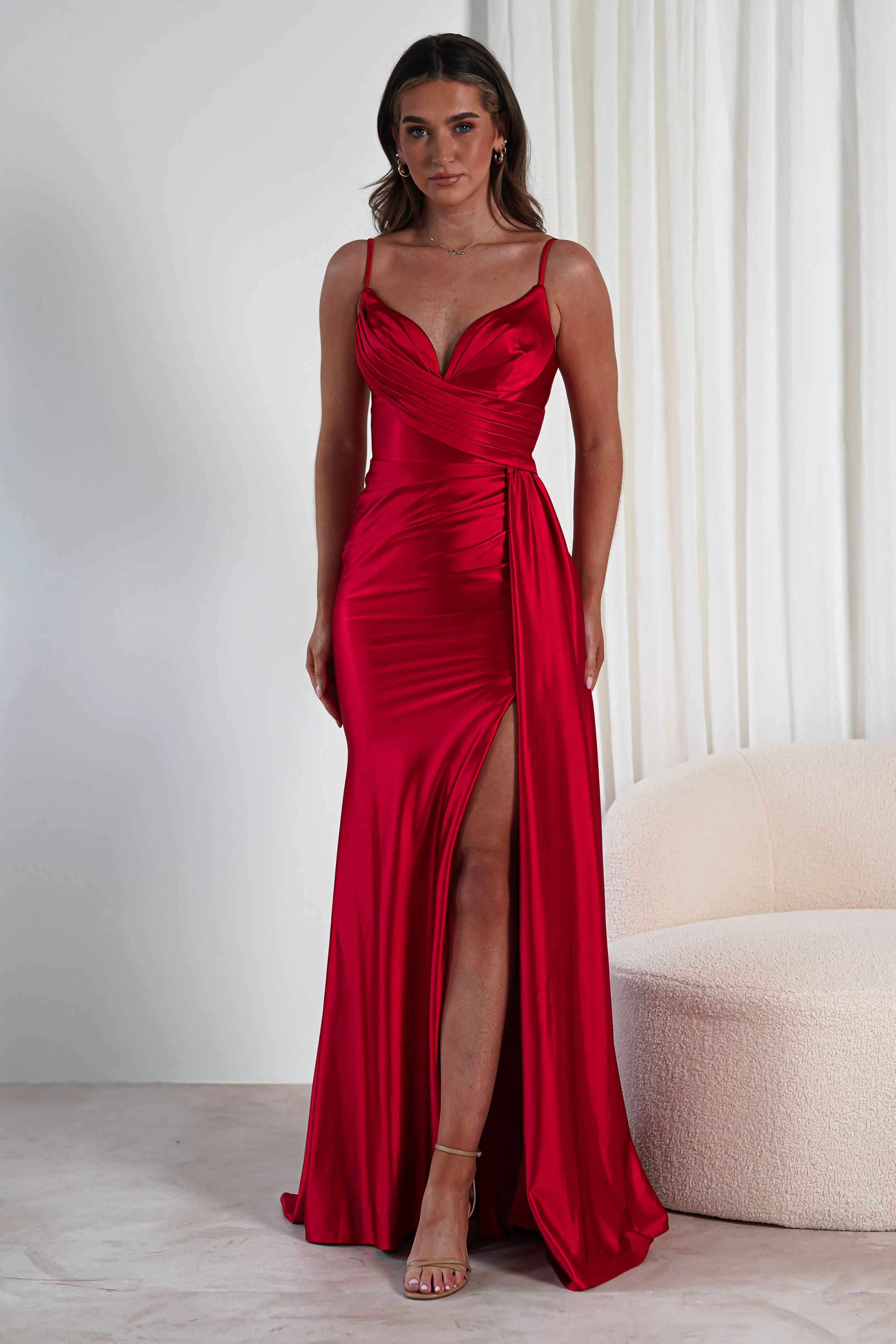 Ashleigh Bodycon Gown | Red
