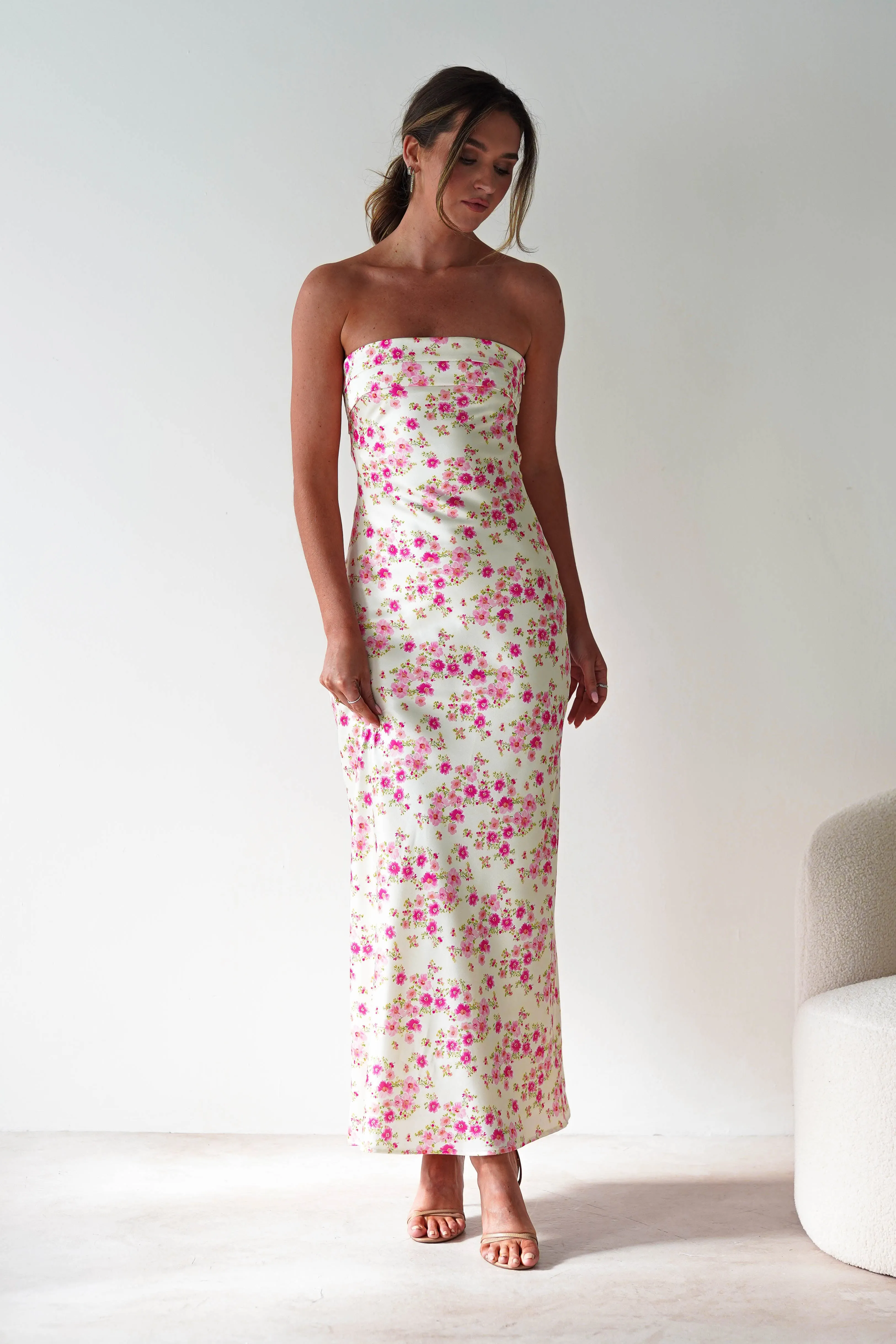 Blossom Floral Print Maxi Dress | Yellow