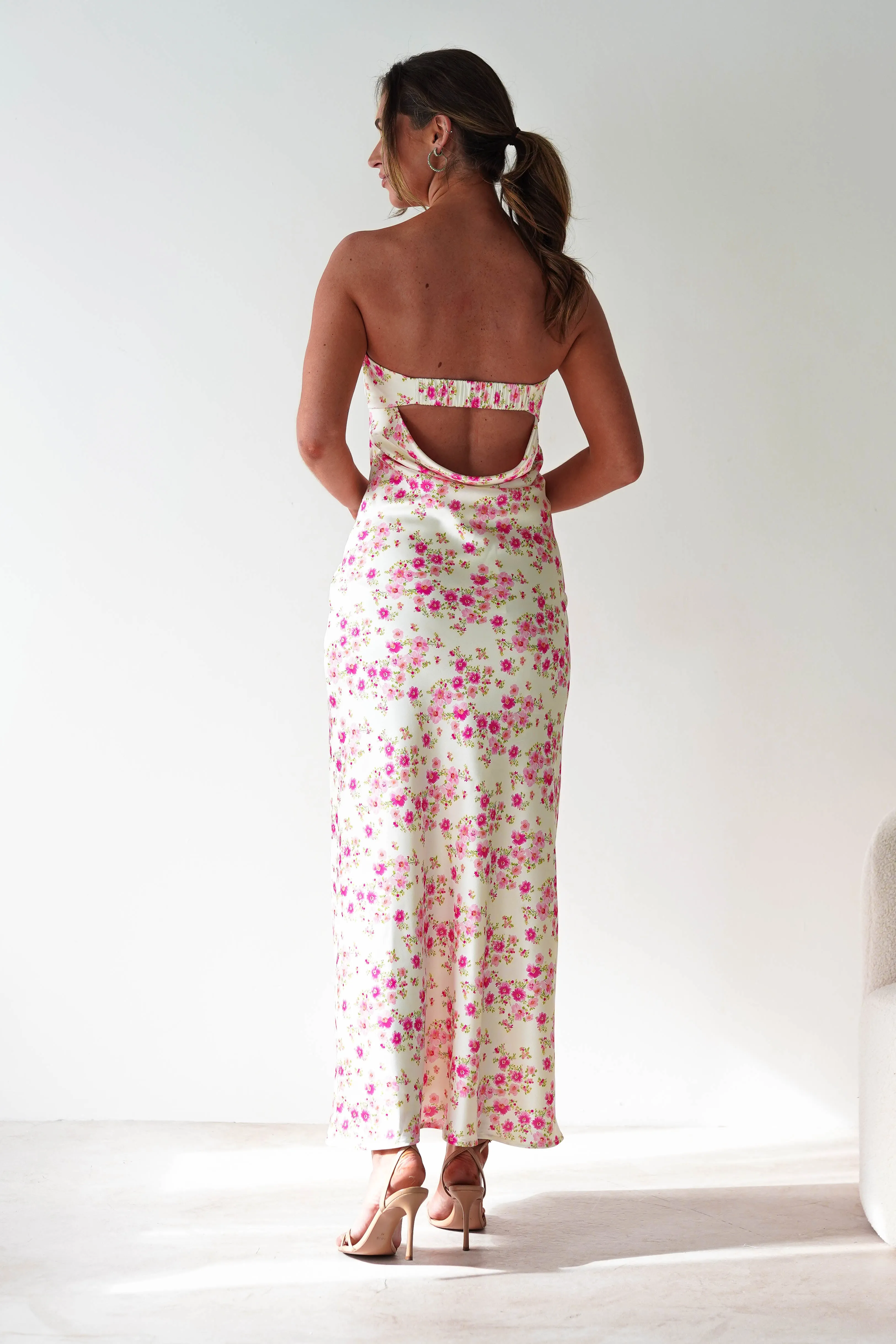 Blossom Floral Print Maxi Dress | Yellow