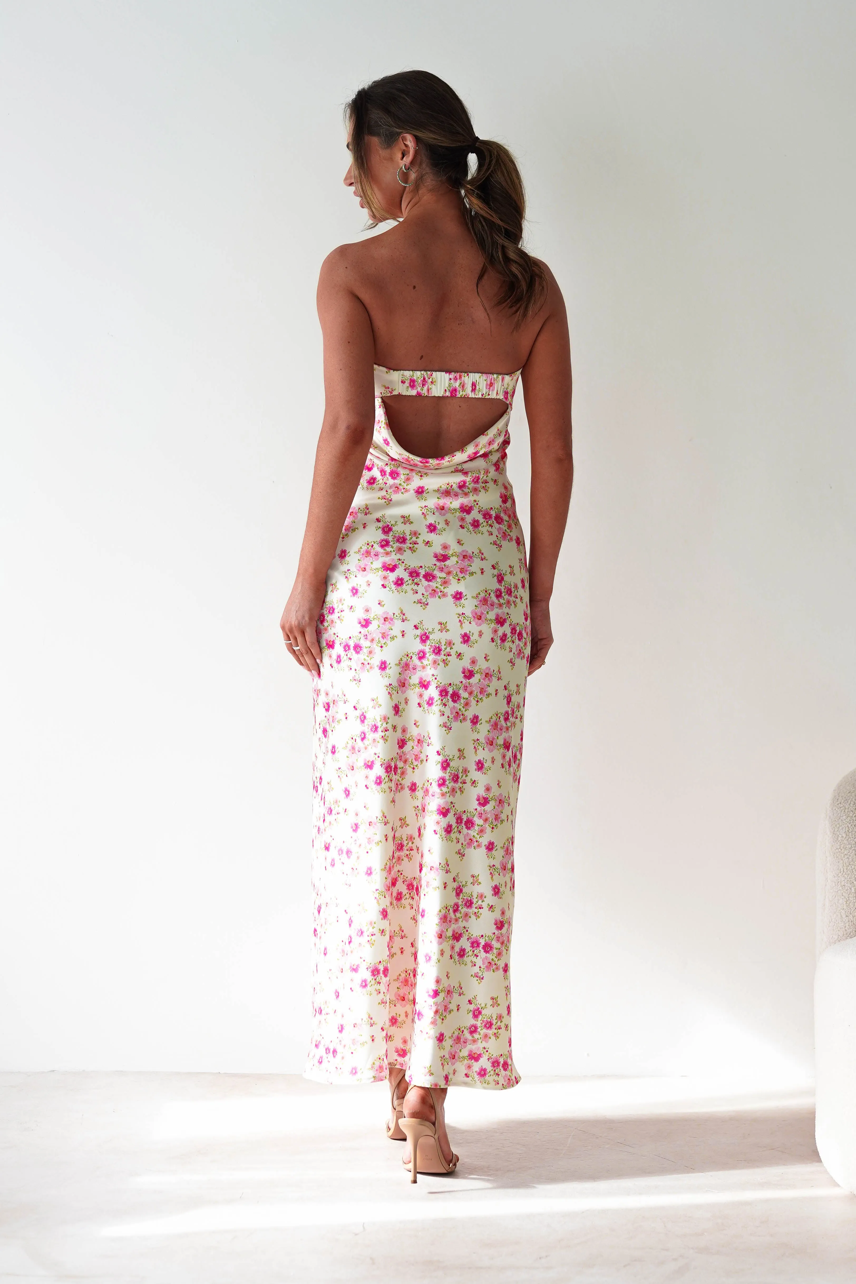 Blossom Floral Print Maxi Dress | Yellow