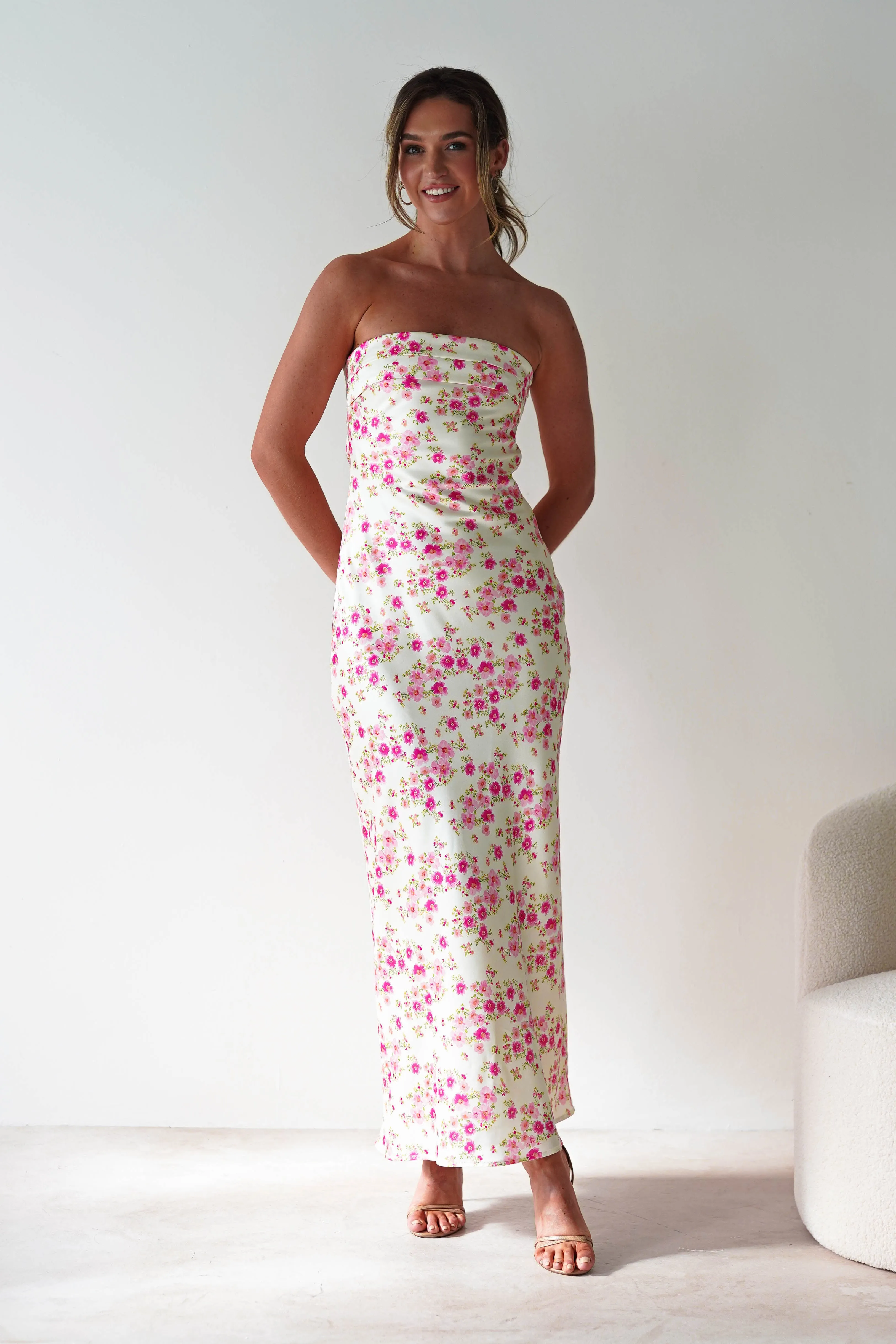 Blossom Floral Print Maxi Dress | Yellow