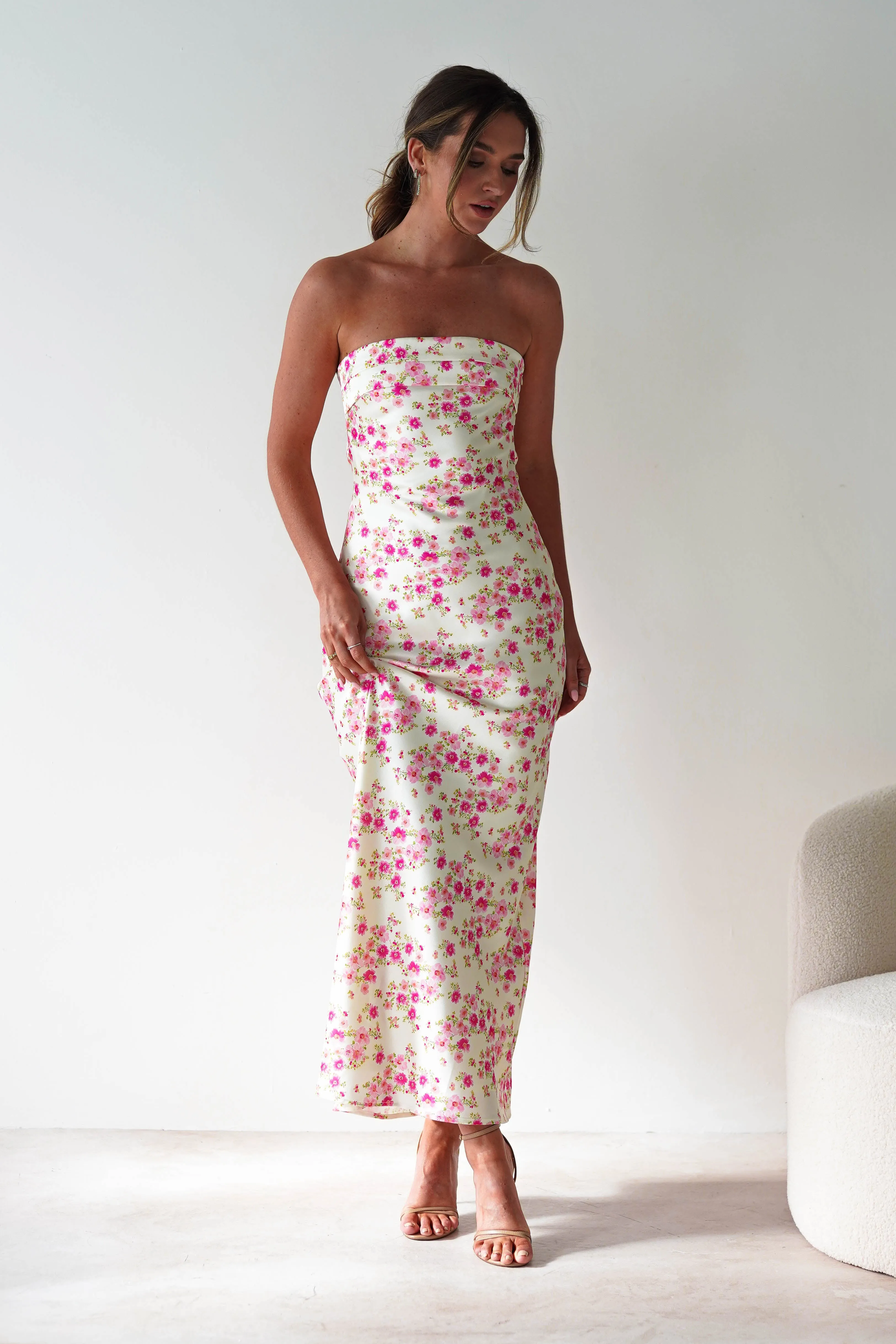 Blossom Floral Print Maxi Dress | Yellow