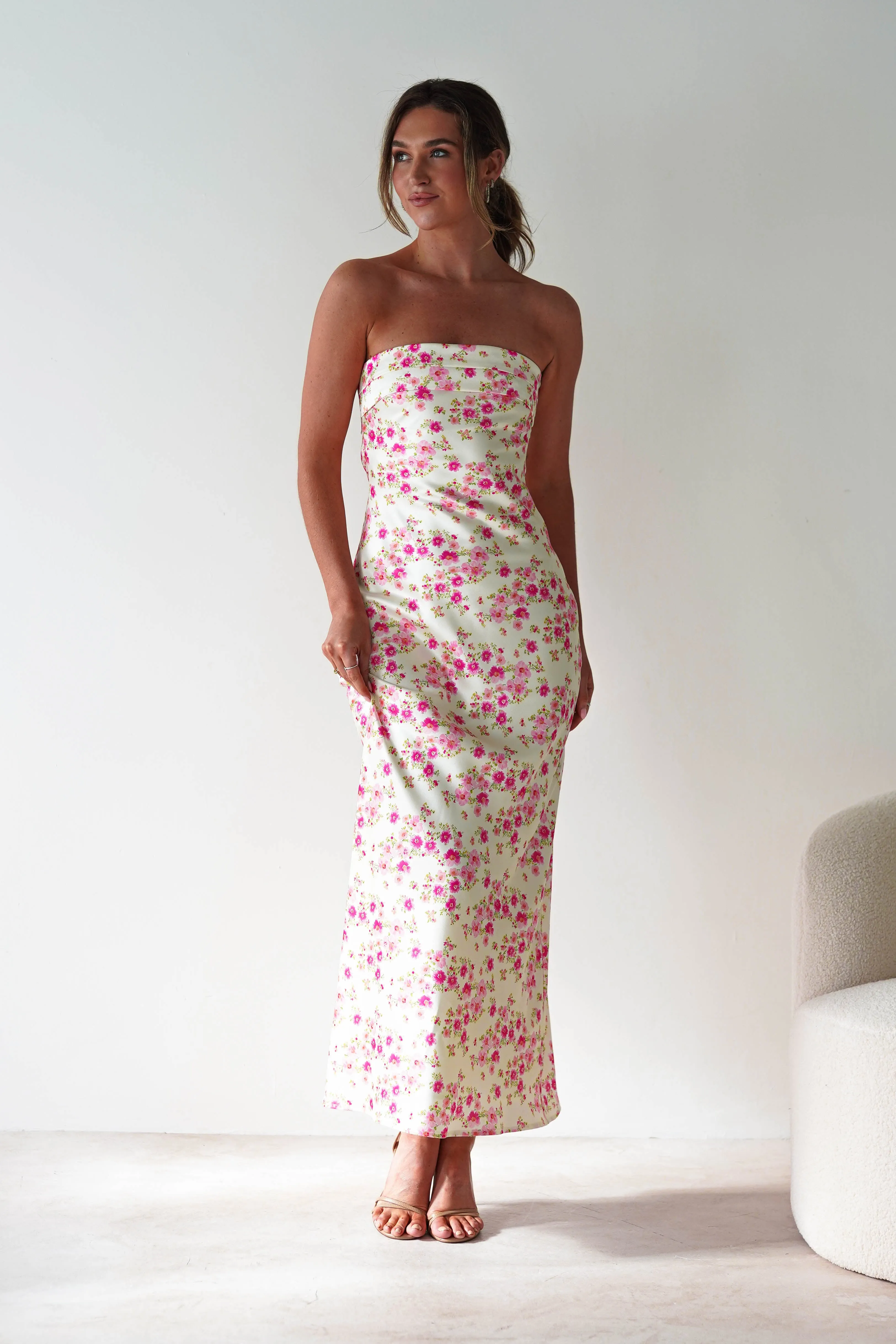 Blossom Floral Print Maxi Dress | Yellow