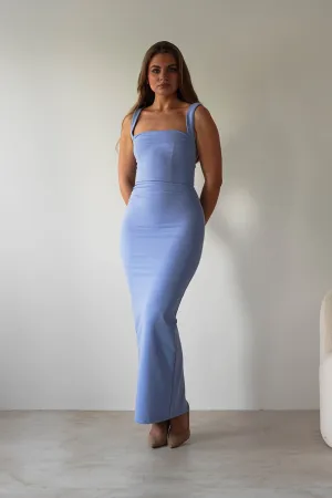 Brooke Square Neck Maxi Dress | Blue