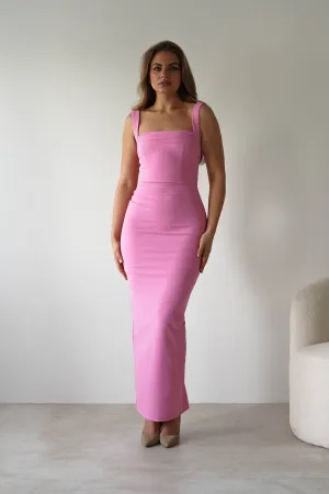 Brooke Square Neck Maxi Dress | Pink