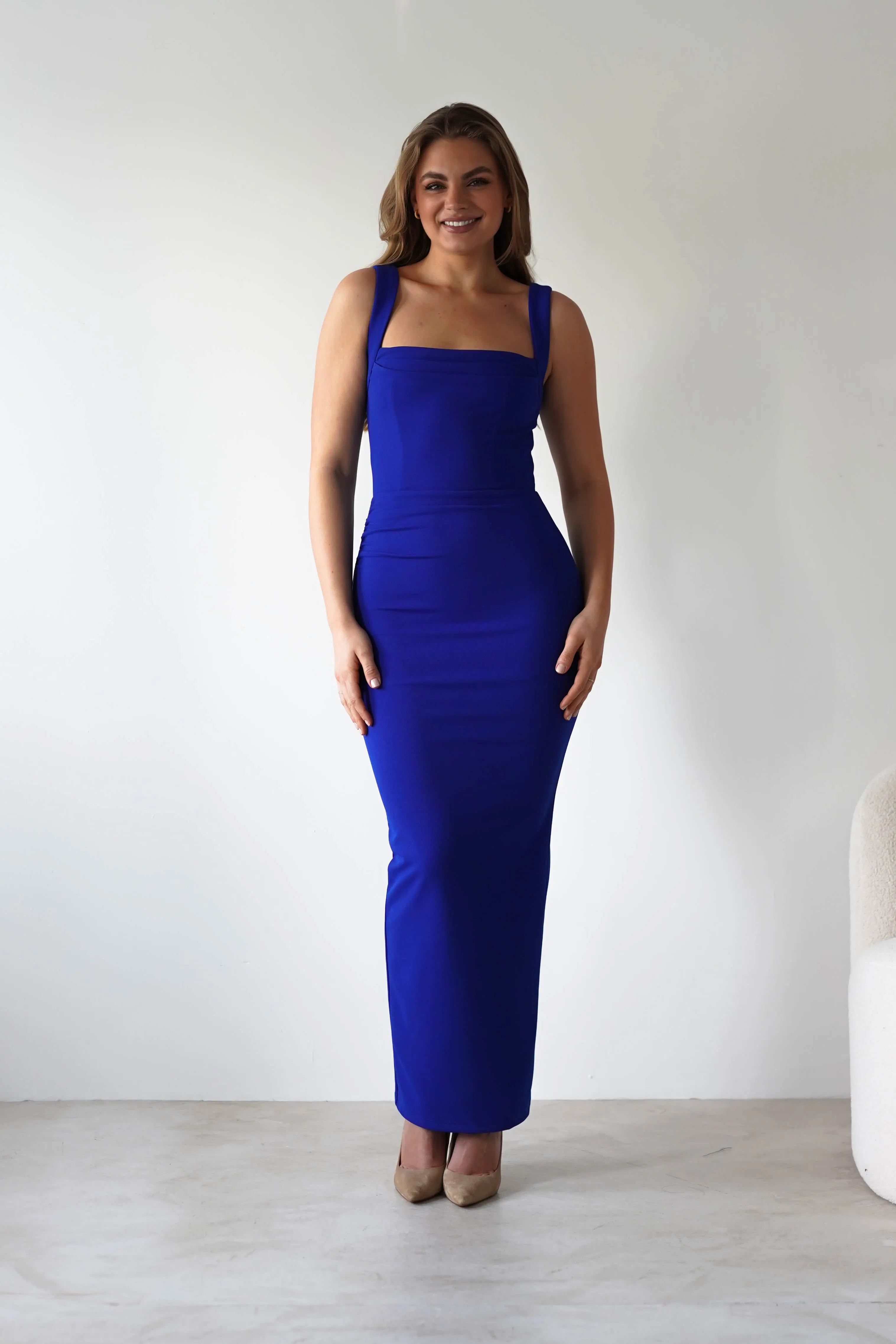 Brooke Square Neck Maxi Dress | Royal Blue