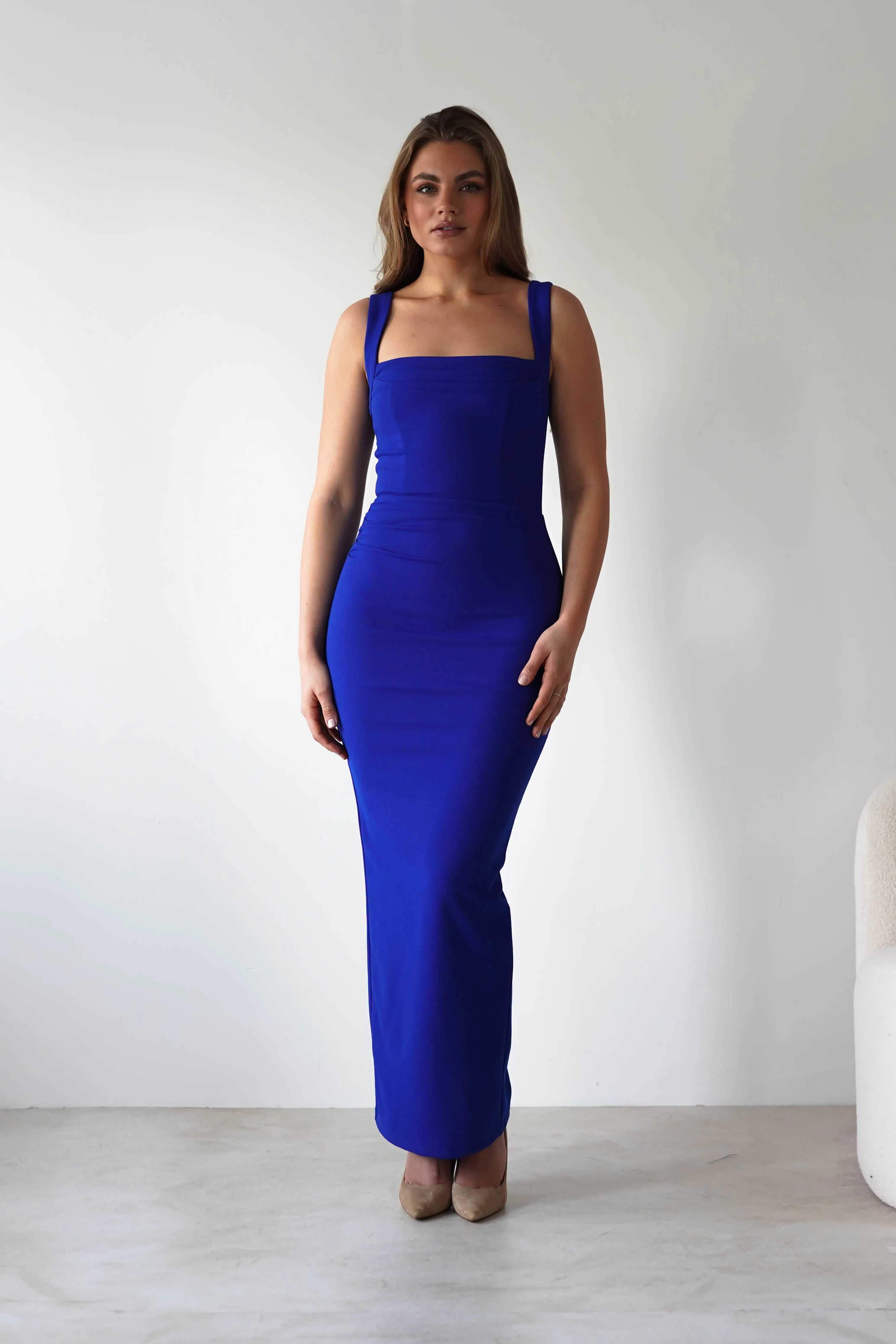 Brooke Square Neck Maxi Dress | Royal Blue