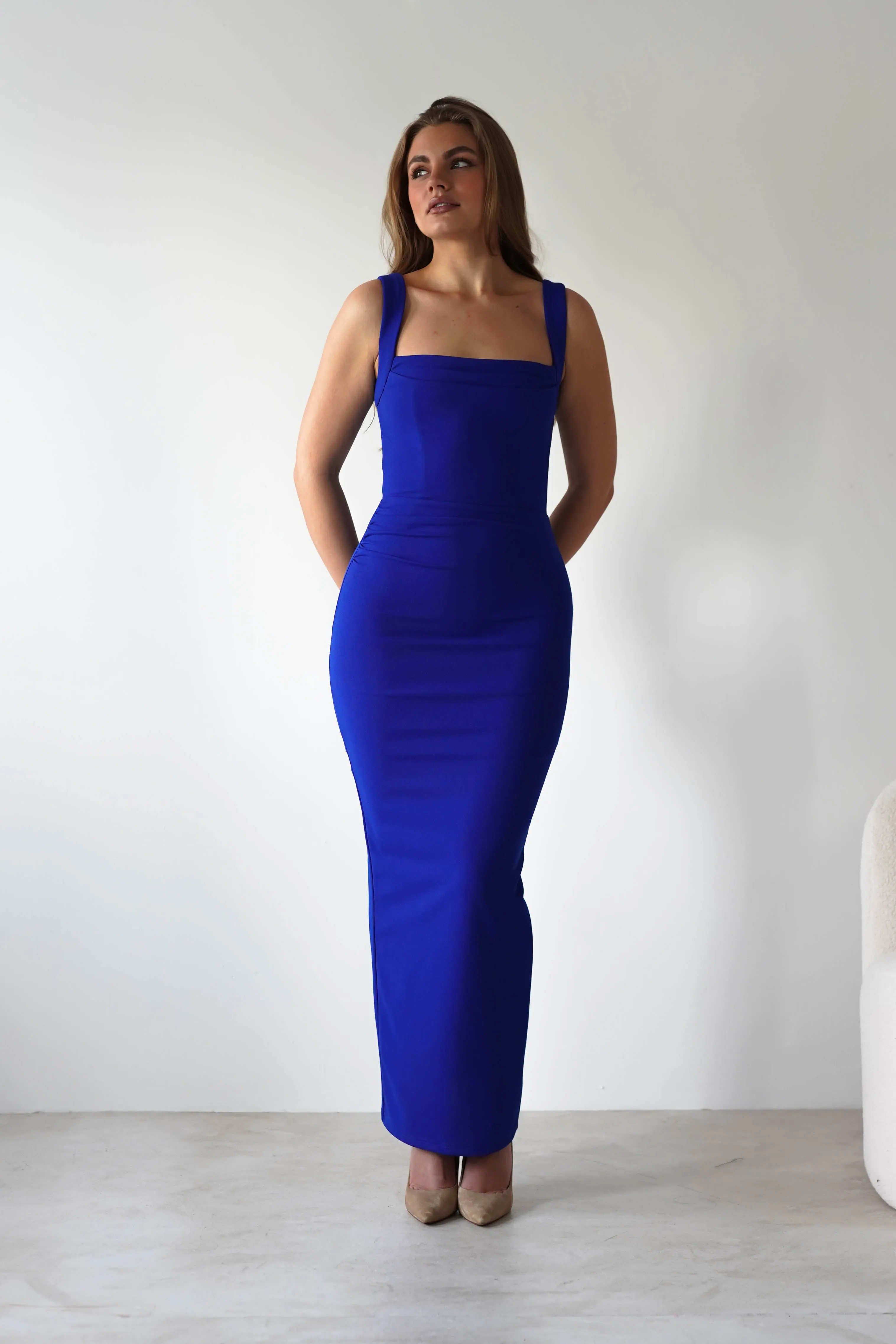 Brooke Square Neck Maxi Dress | Royal Blue