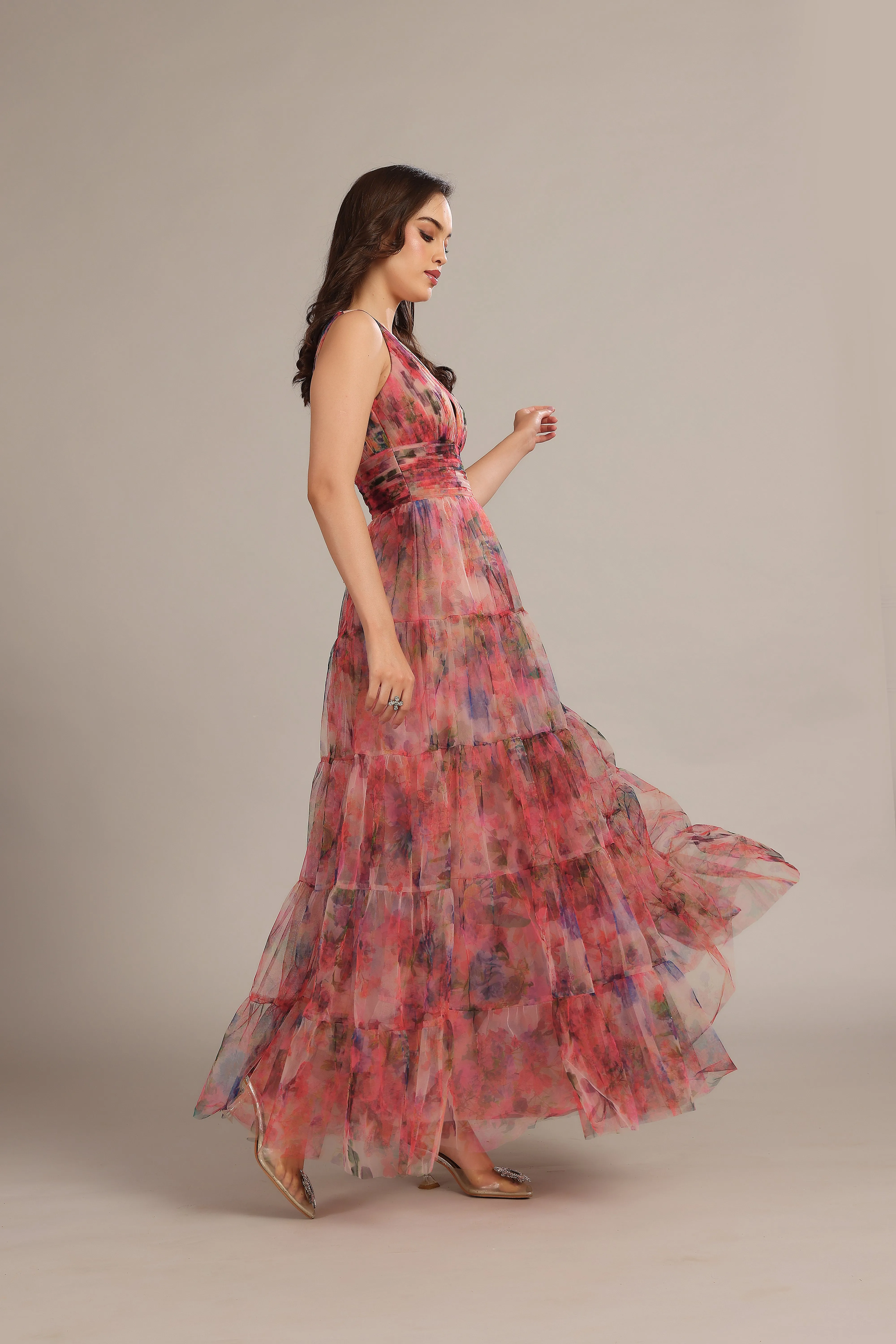 Candace Maxi Dress in Mixed Floral