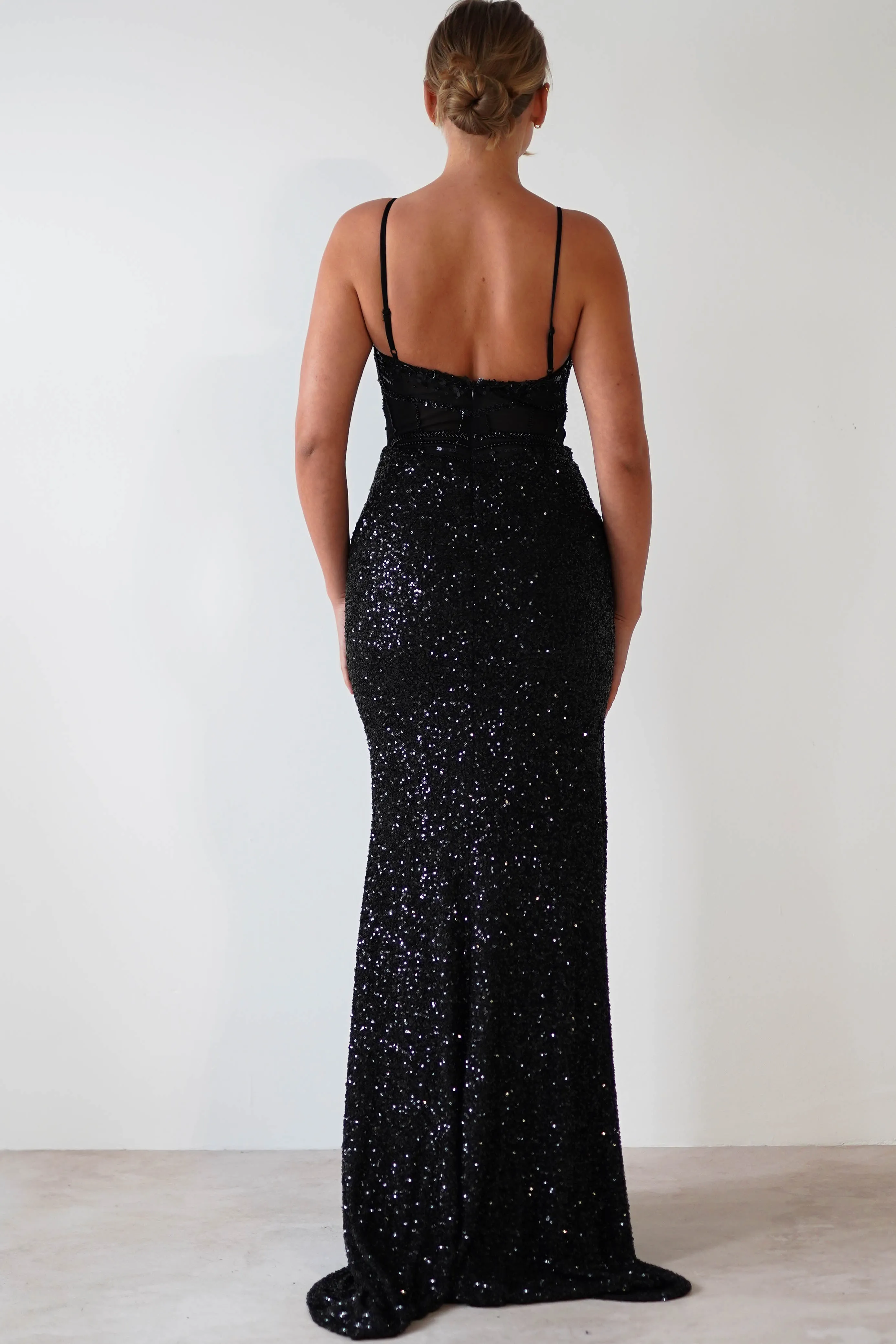 Candyce Sequin Mermaid Gown  dress,evening dress,graduation dress,party dress,birthday dress,beautiful dress,dress,summer dress,beautiful dressBlack