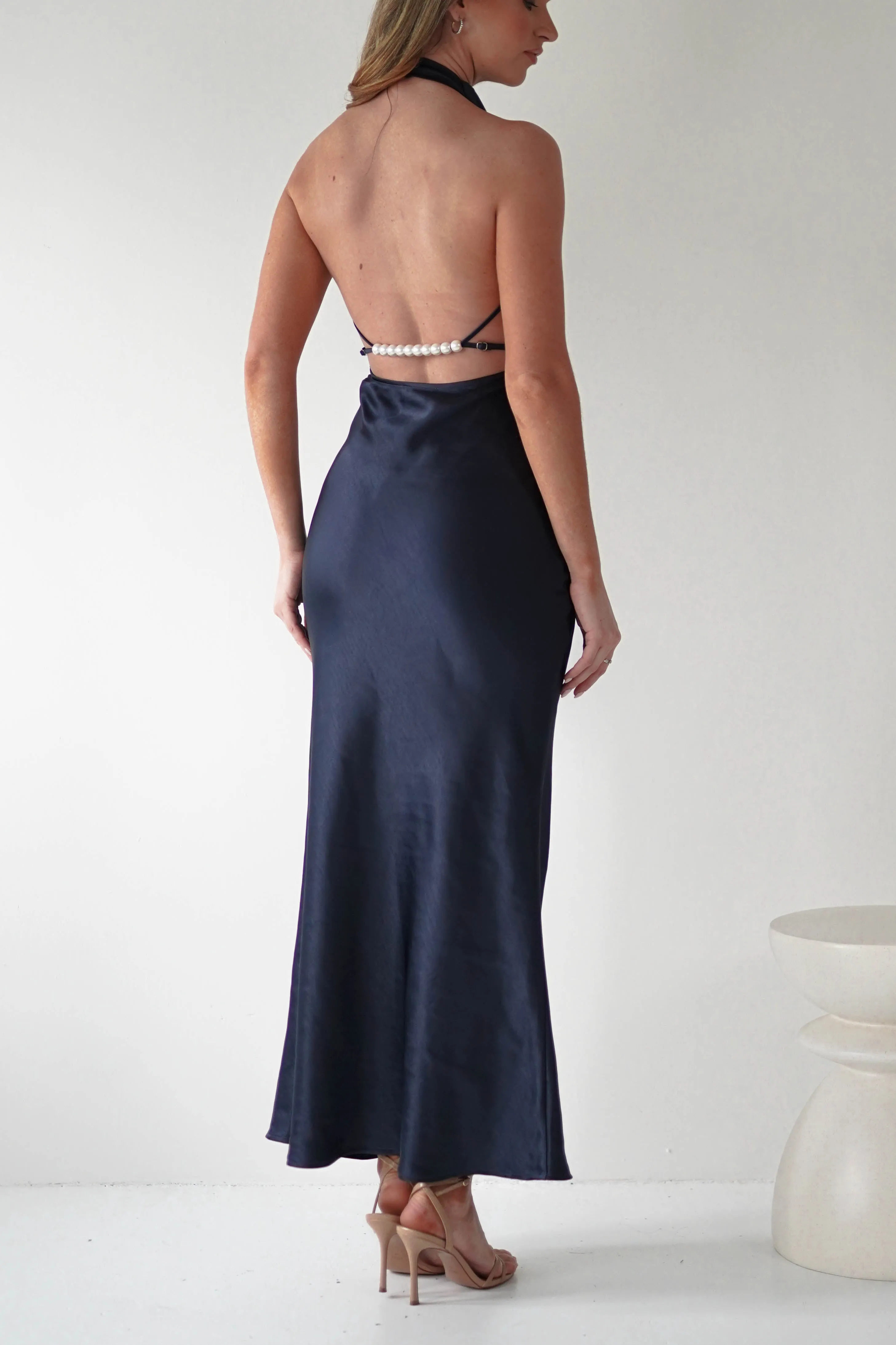 Capriana Pearl Back Maxi Dress  dress,evening dress,graduation dress,party dress,birthday dress,beautiful dress,dress,summer dress,beautiful dressNavy