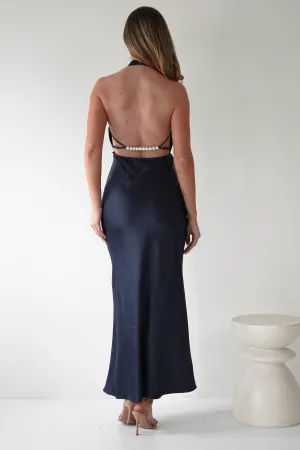 Capriana Pearl Back Maxi Dress  dress,evening dress,graduation dress,party dress,birthday dress,beautiful dress,dress,summer dress,beautiful dressNavy