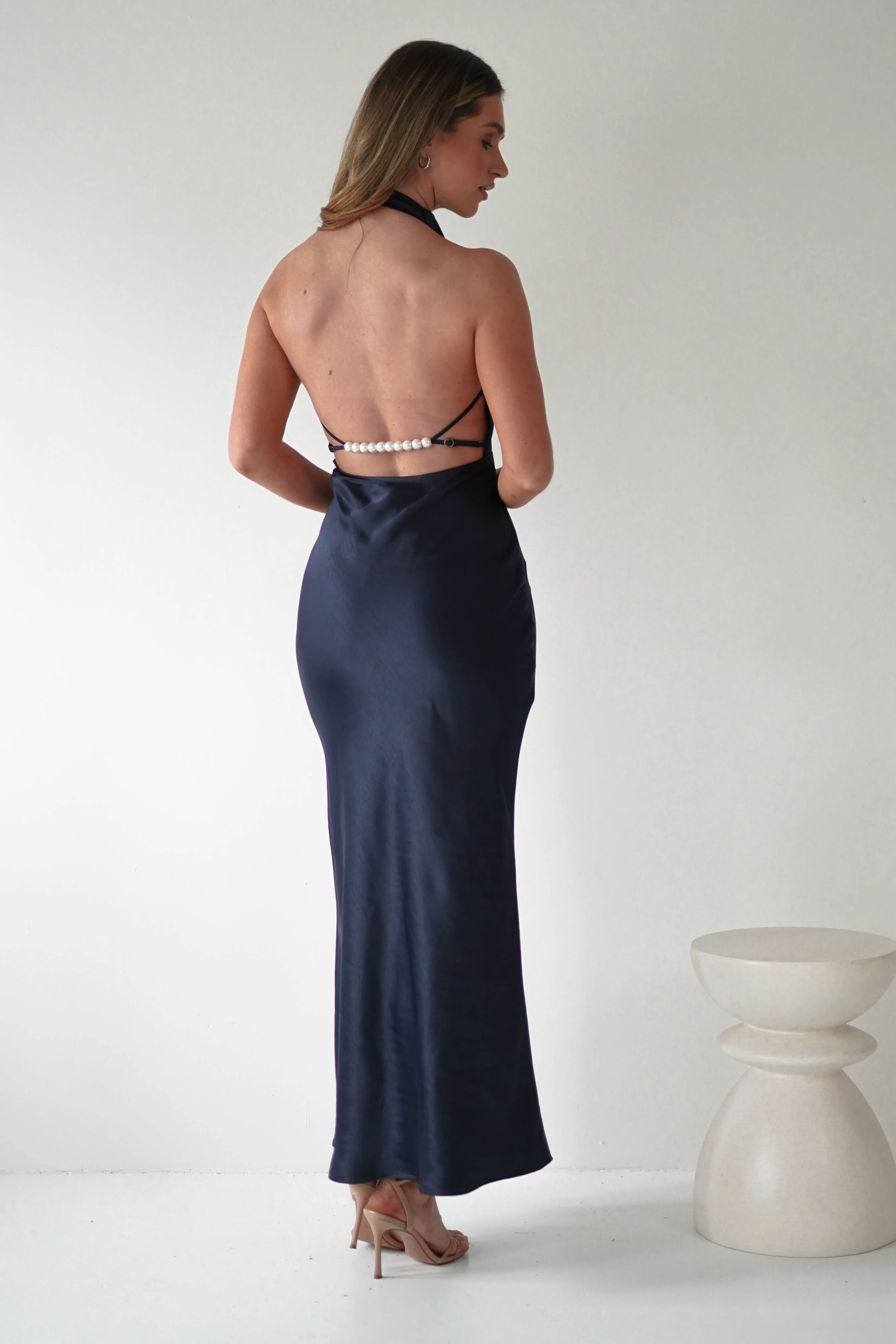 Capriana Pearl Back Maxi Dress  dress,evening dress,graduation dress,party dress,birthday dress,beautiful dress,dress,summer dress,beautiful dressNavy