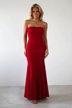 Charla Bodycon Maxi Gown | Red