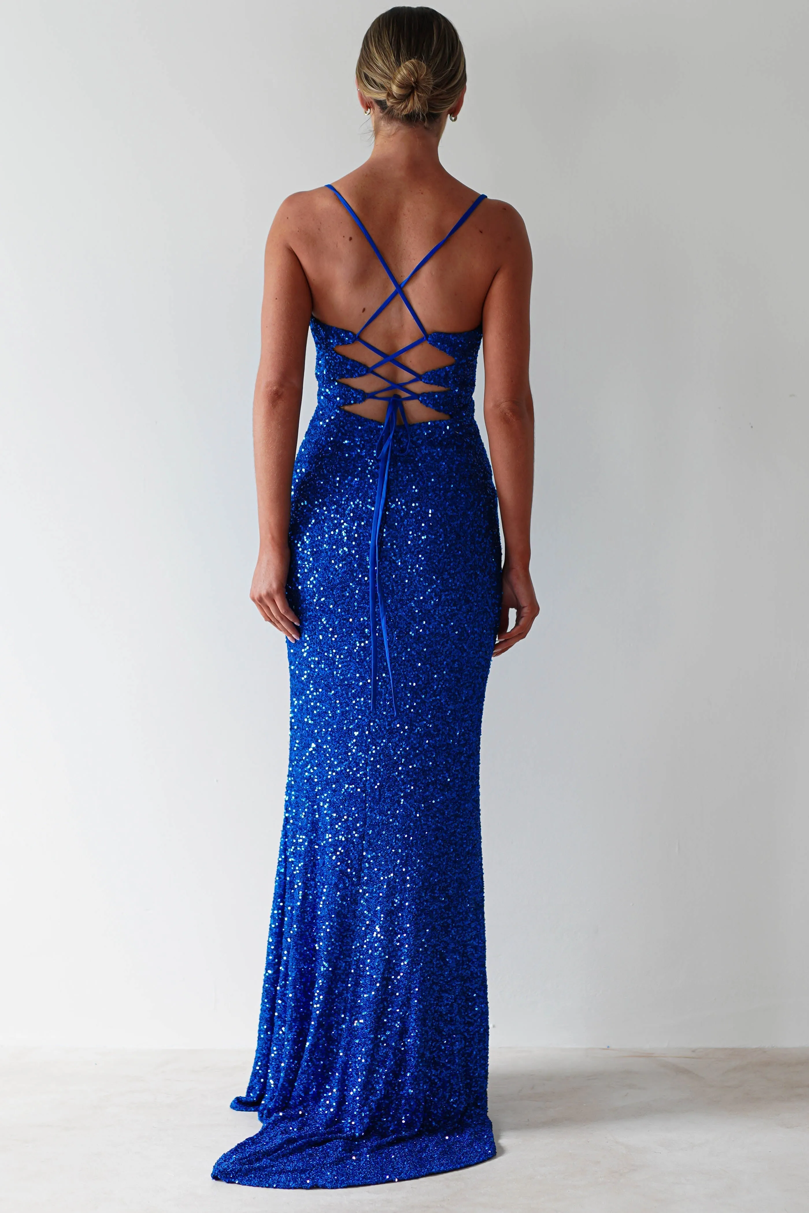 Clarisse Bodycon Sequin Gown | Royal Blue