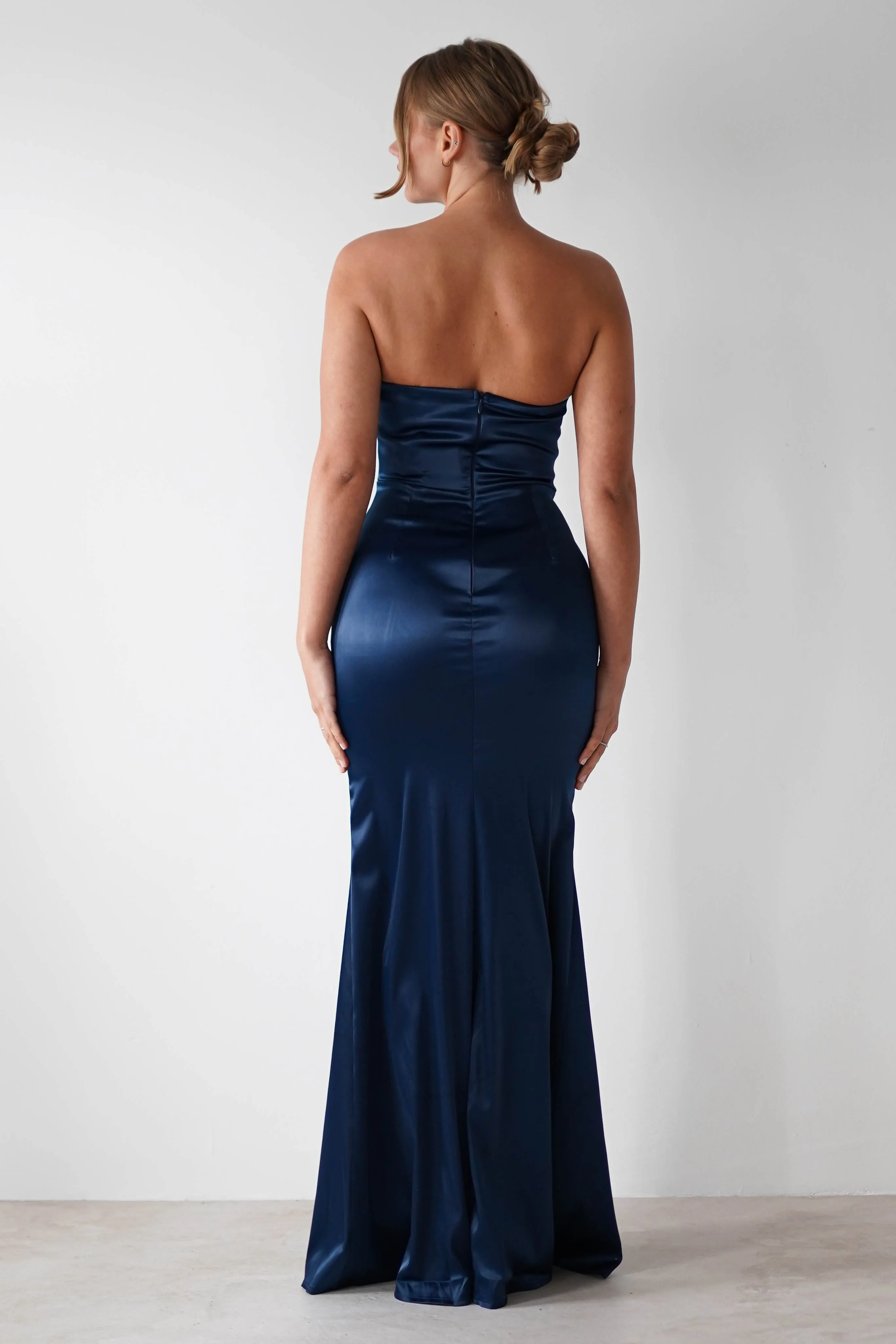 Clydee Soft Corset Maxi Gown | Navy
