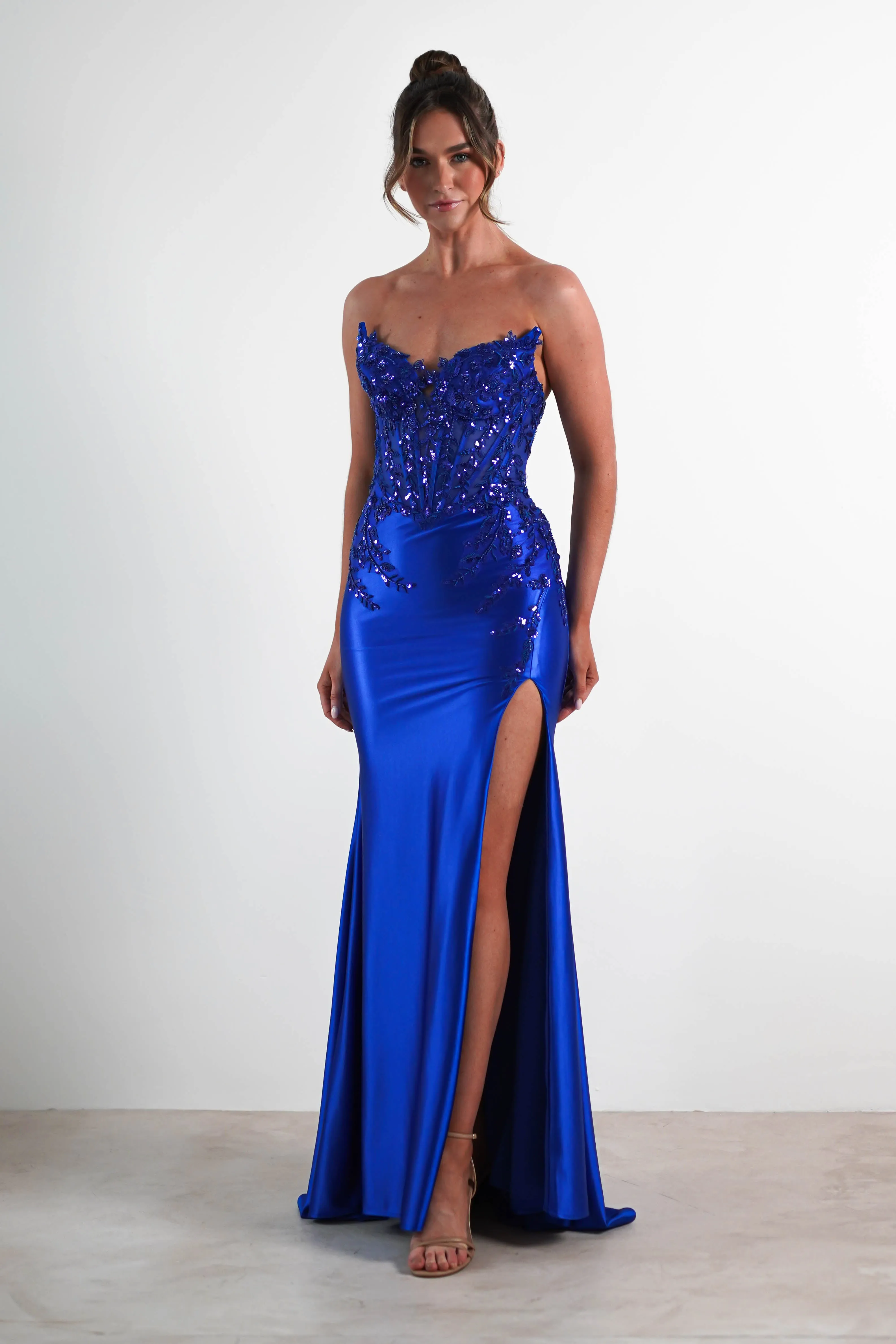 Dallas Luxe Embellished Gown | Royal Blue