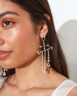 Drop Cross Earrings