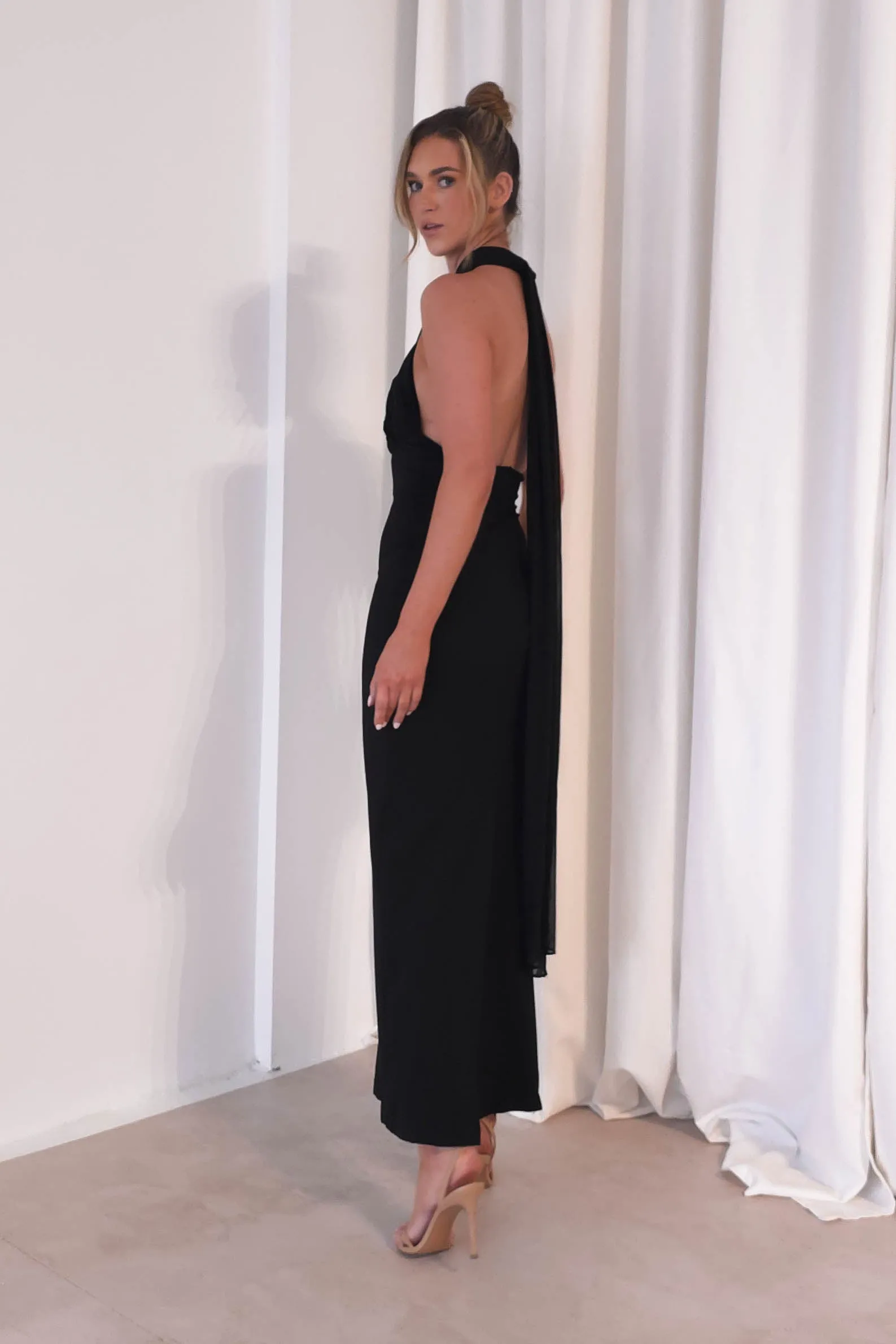 Esme Bodycon Multiway Maxi Dress  dress,evening dress,graduation dress,party dress,birthday dress,beautiful dress,dress,summer dress,beautiful dressBlack