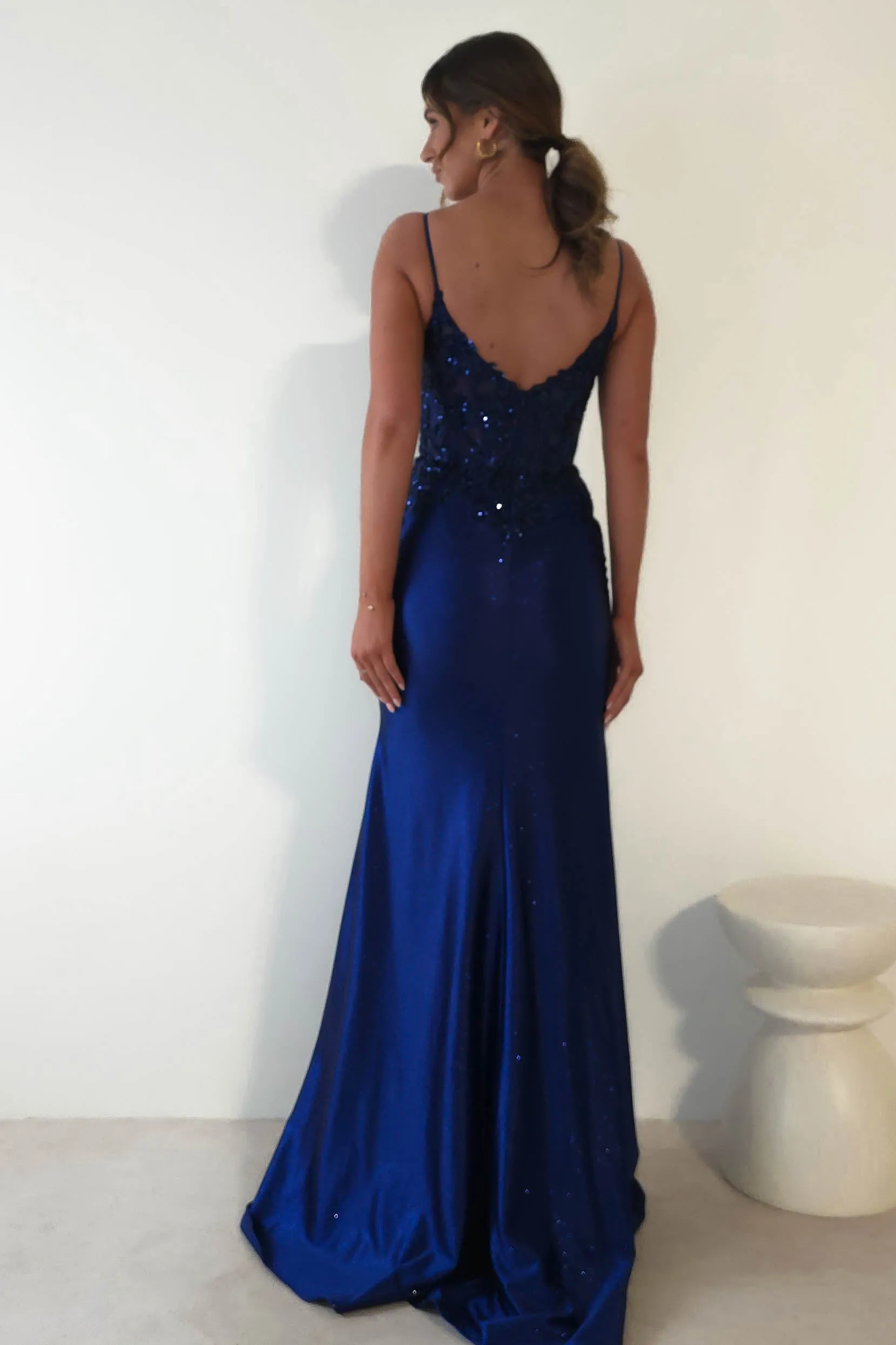 Eternity Glitter Bodycon Gown | Midnight Blue