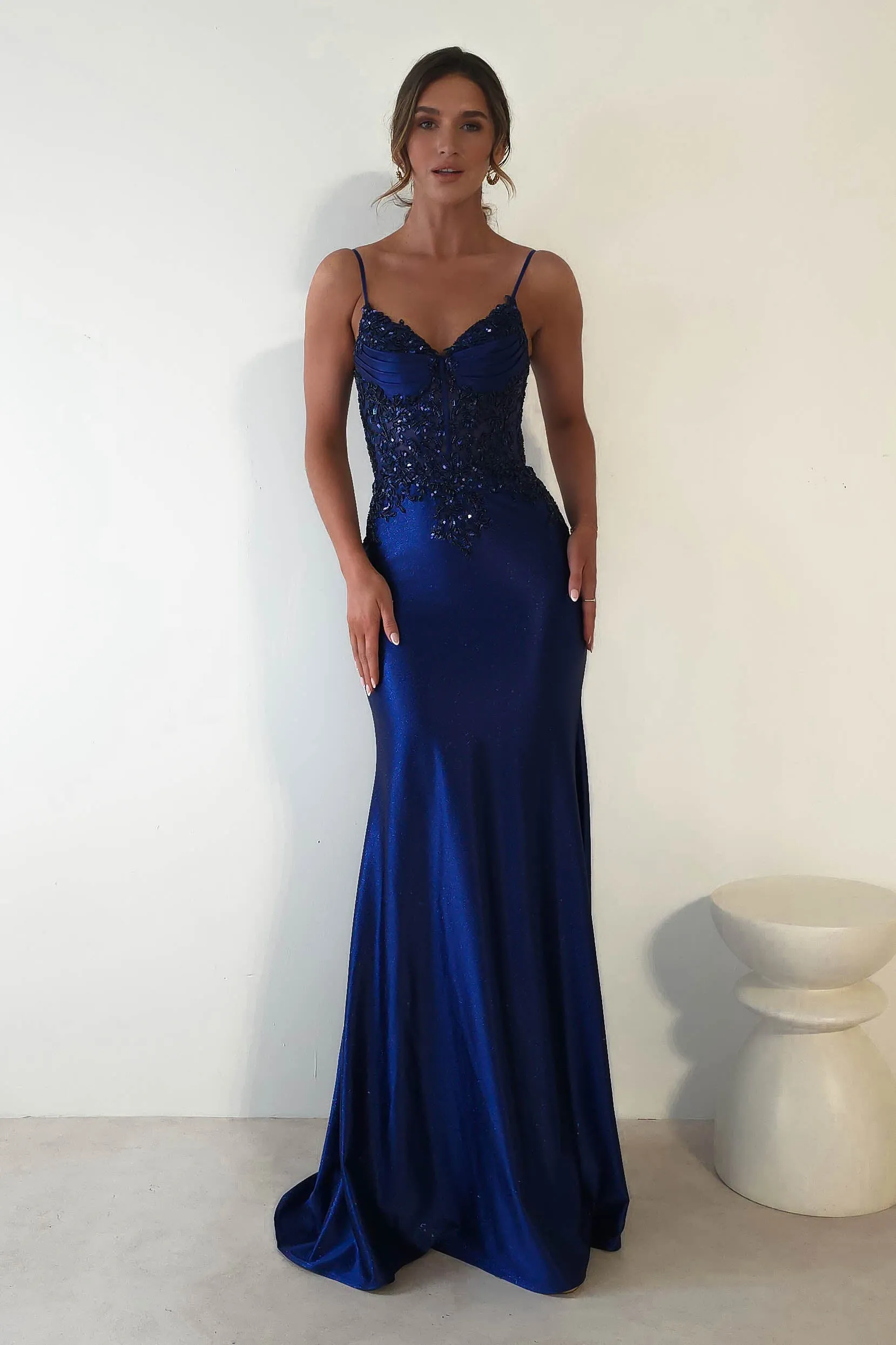 Eternity Glitter Bodycon Gown | Midnight Blue