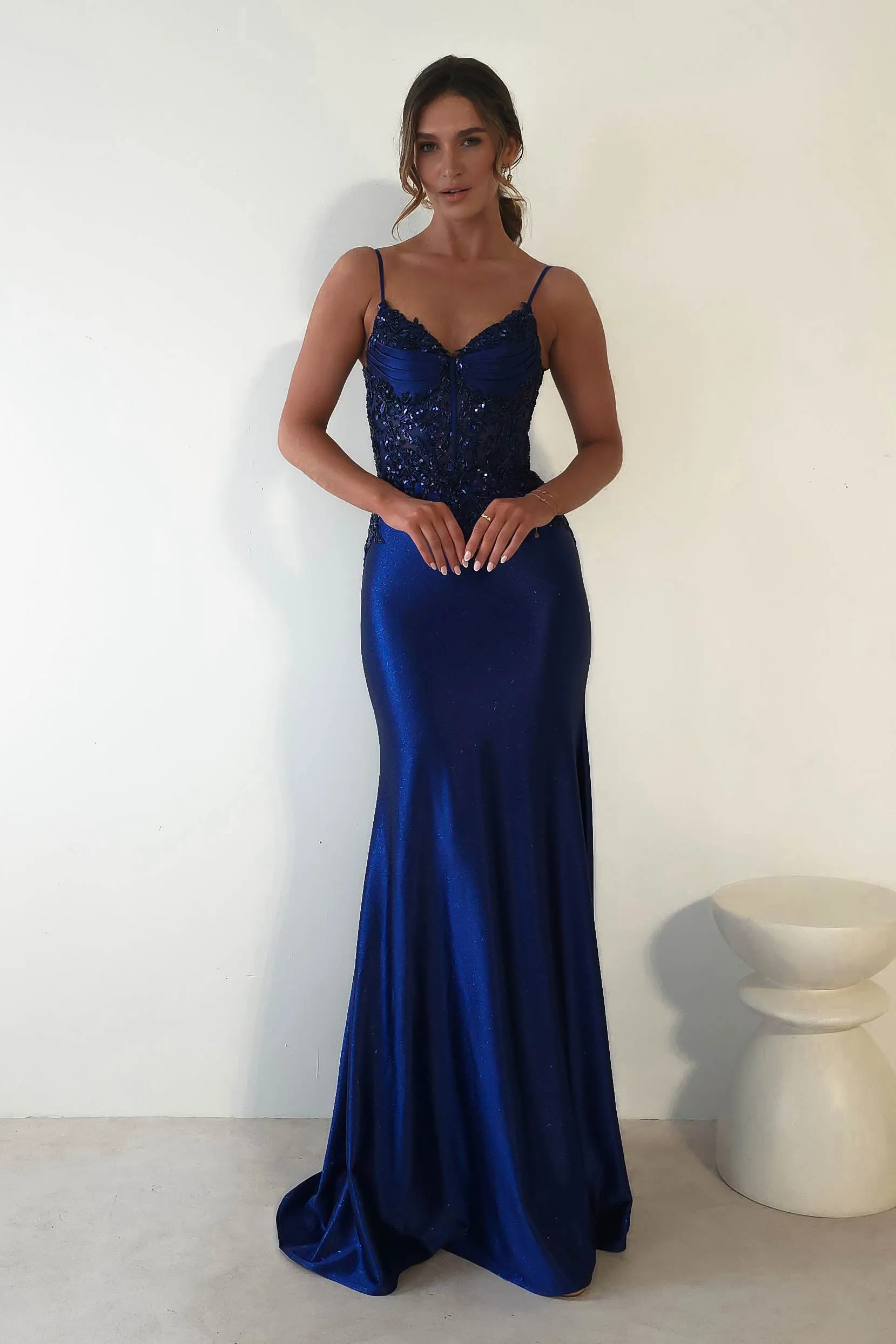 Eternity Glitter Bodycon Gown | Midnight Blue