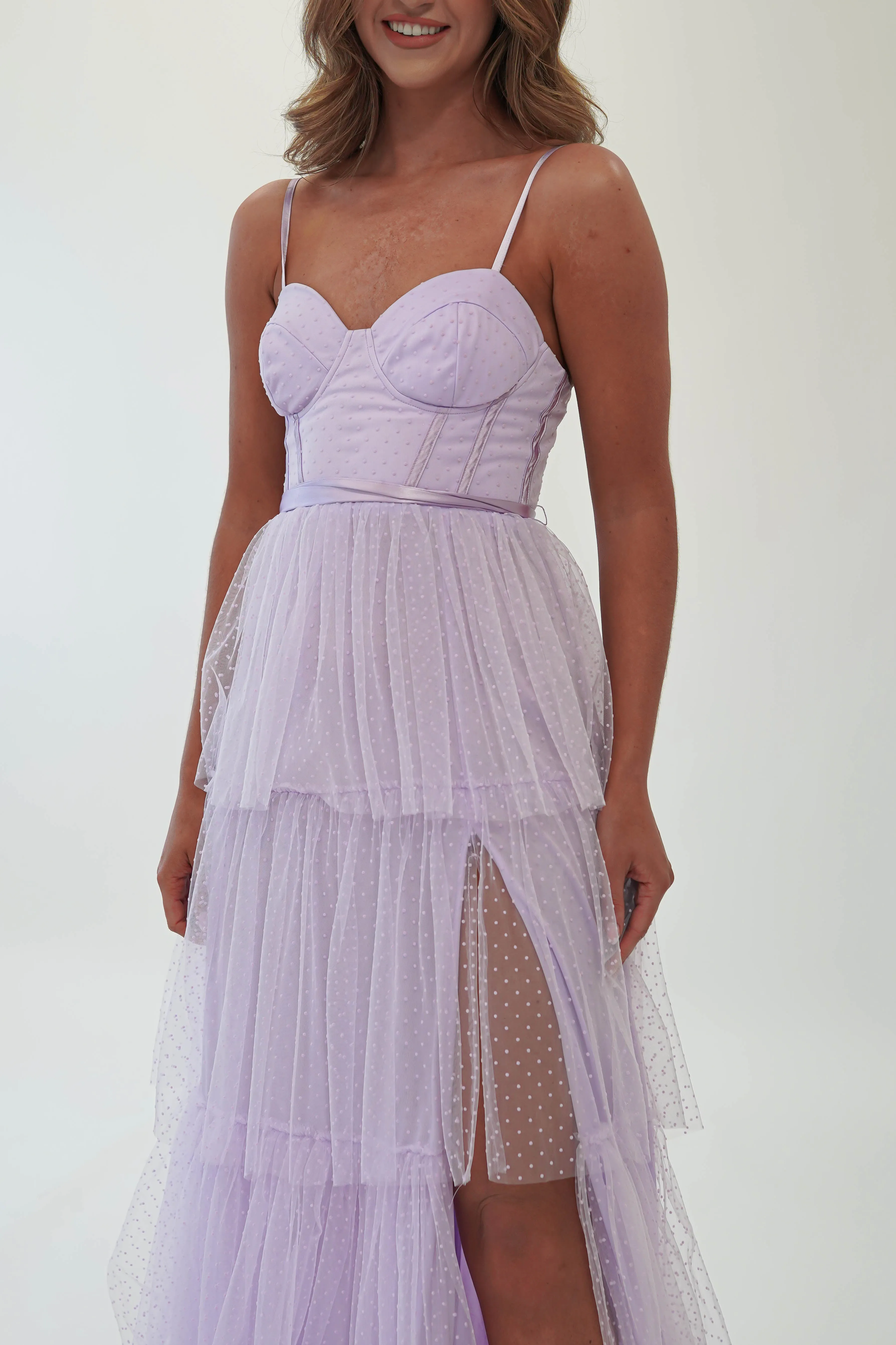 Geeniva Tulle Maxi Dress | Lavendar