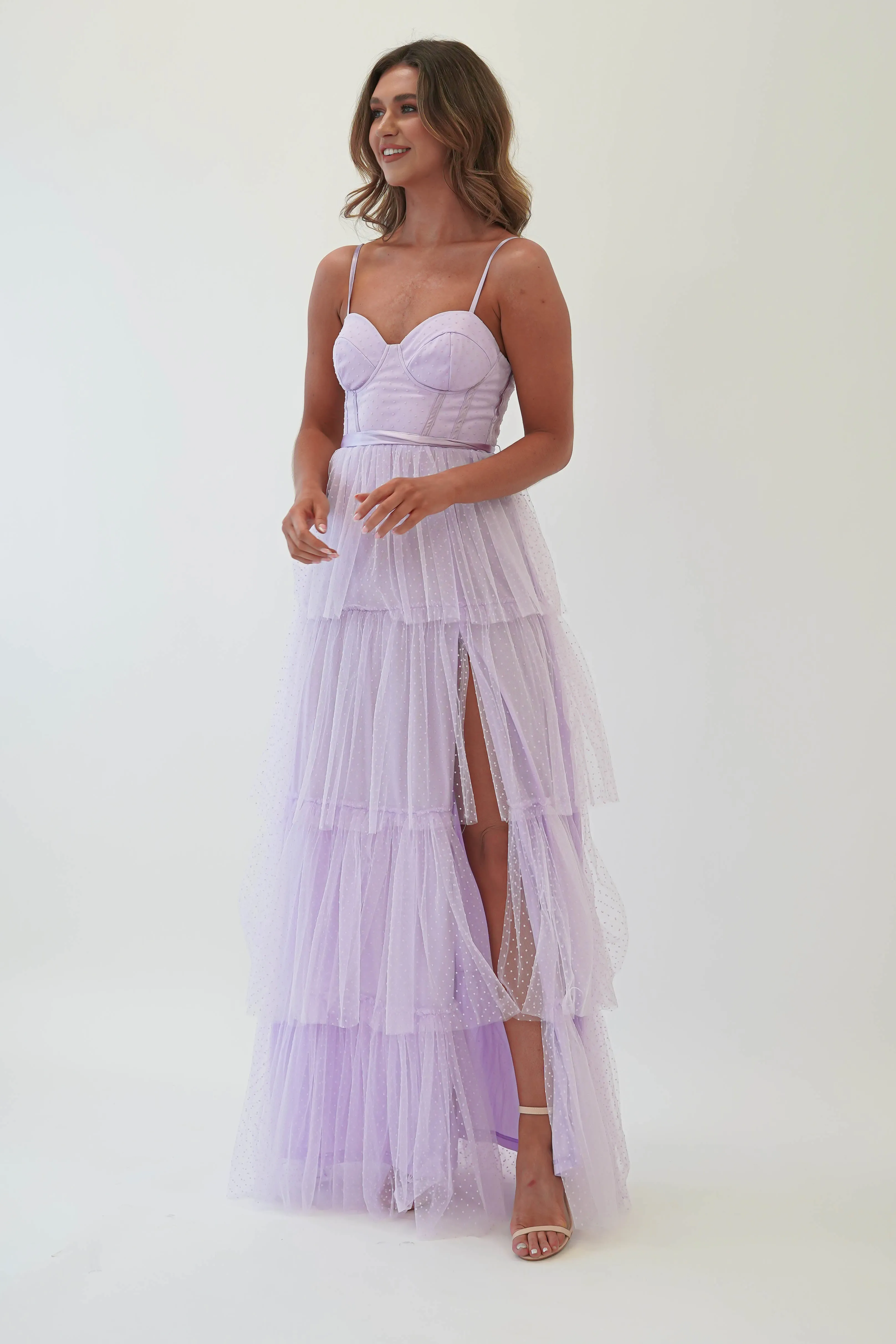 Geeniva Tulle Maxi Dress | Lavendar