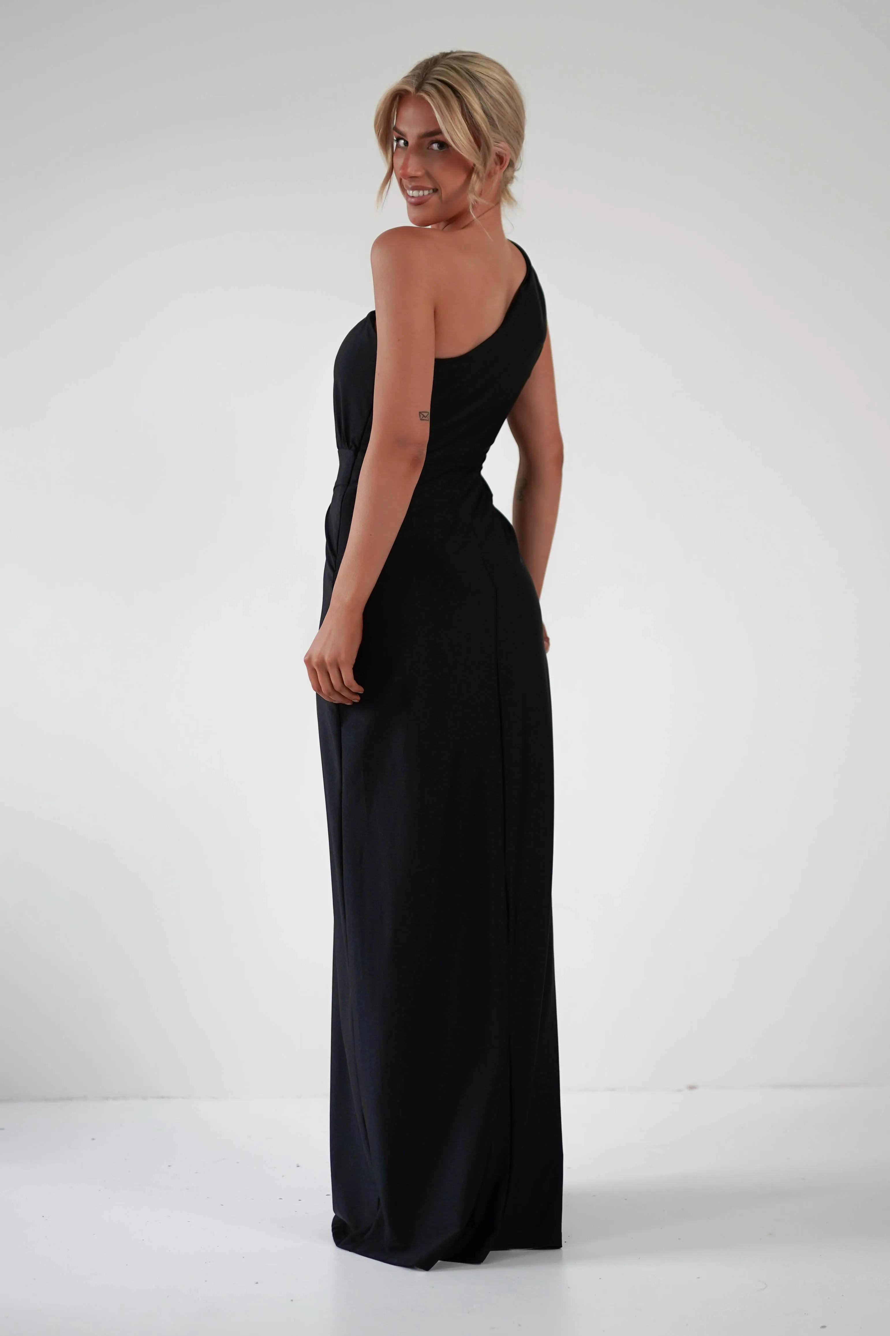 Giordana Jersey Bodycon Maxi Dress | Black