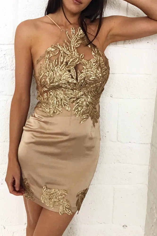 Jennifer Mini Dress Gold
