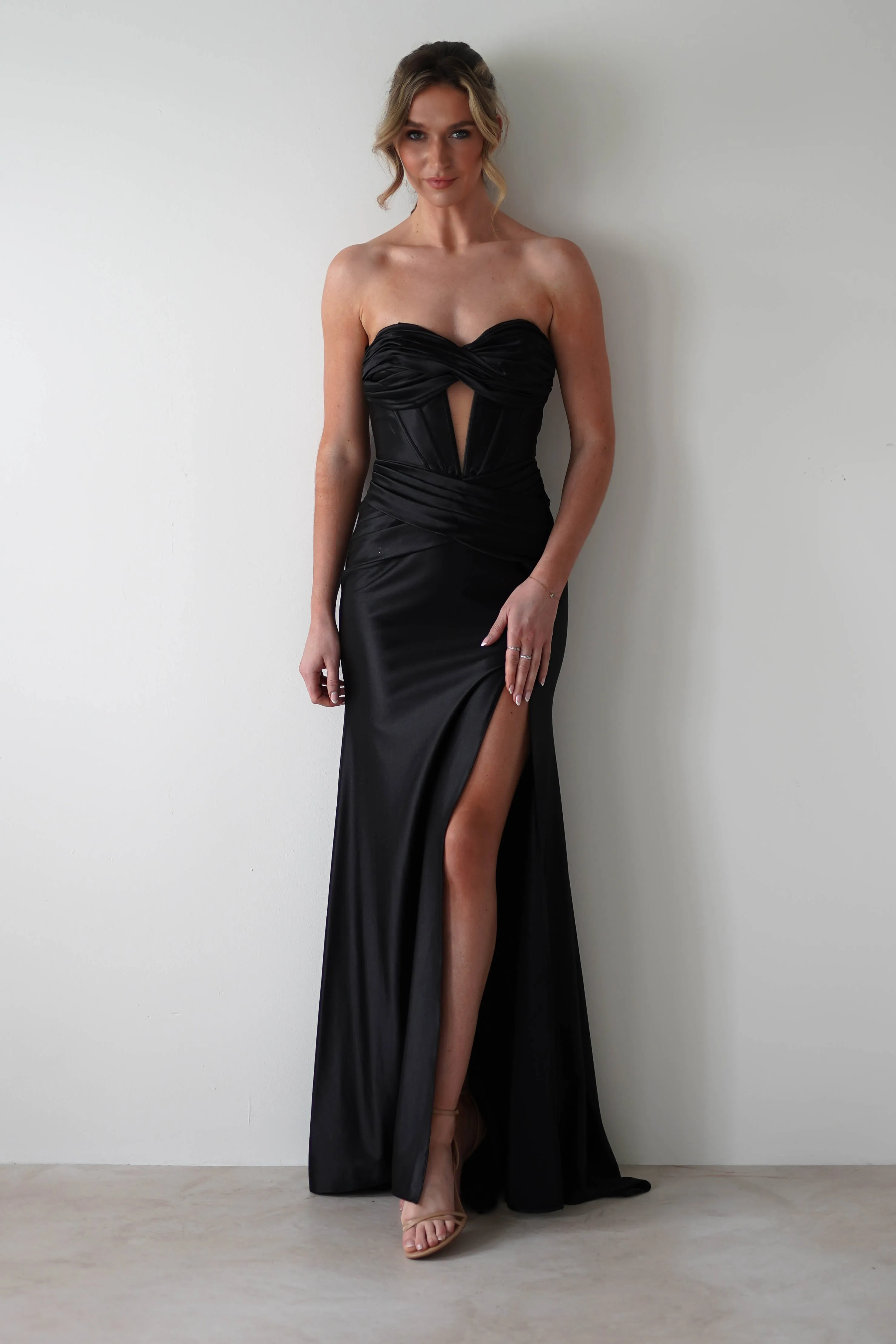 Karra Bodycon Strapless Gown  dress,evening dress,graduation dress,party dress,birthday dress,beautiful dress,dress,summer dress,beautiful dressBlack