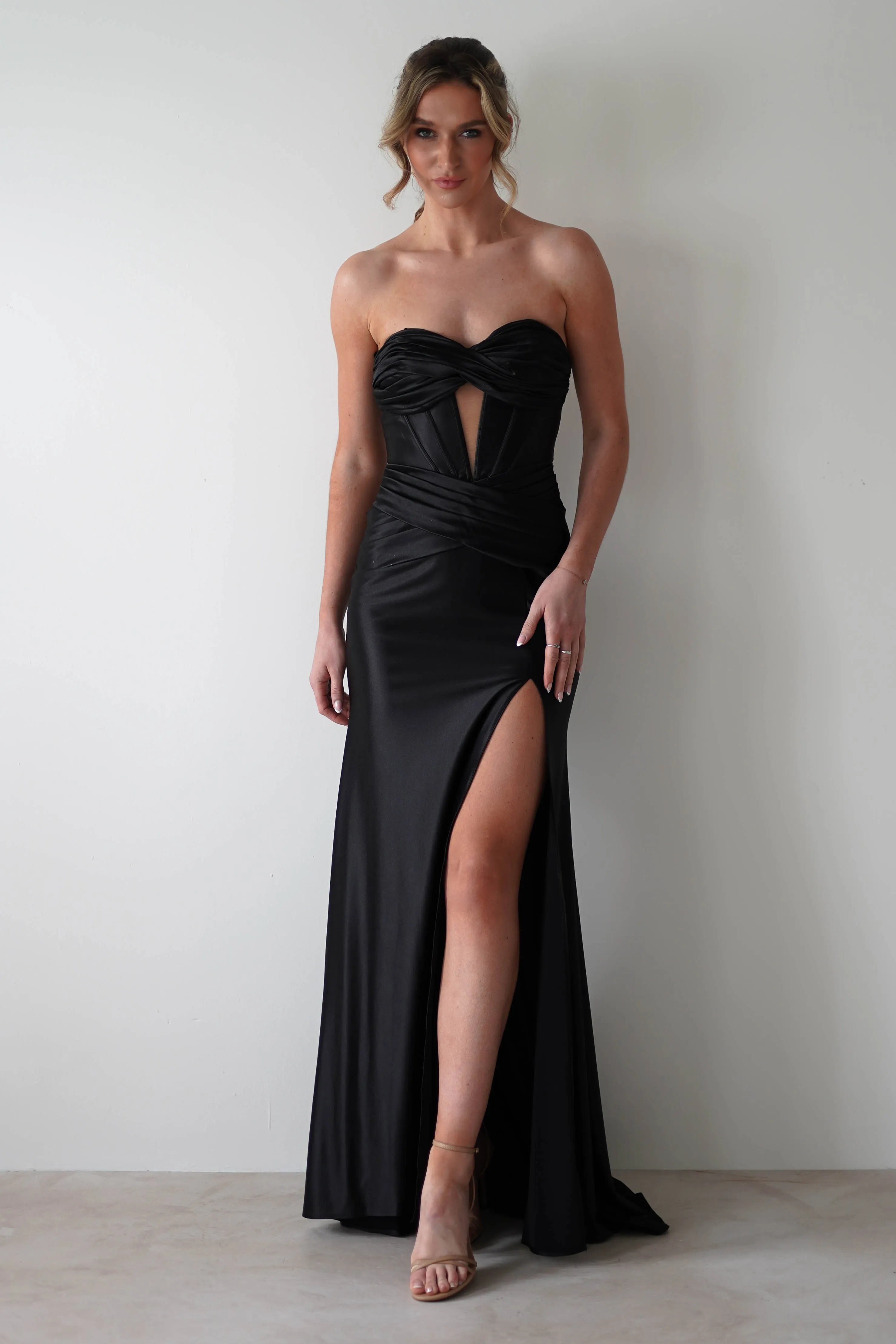 Karra Bodycon Strapless Gown  dress,evening dress,graduation dress,party dress,birthday dress,beautiful dress,dress,summer dress,beautiful dressBlack