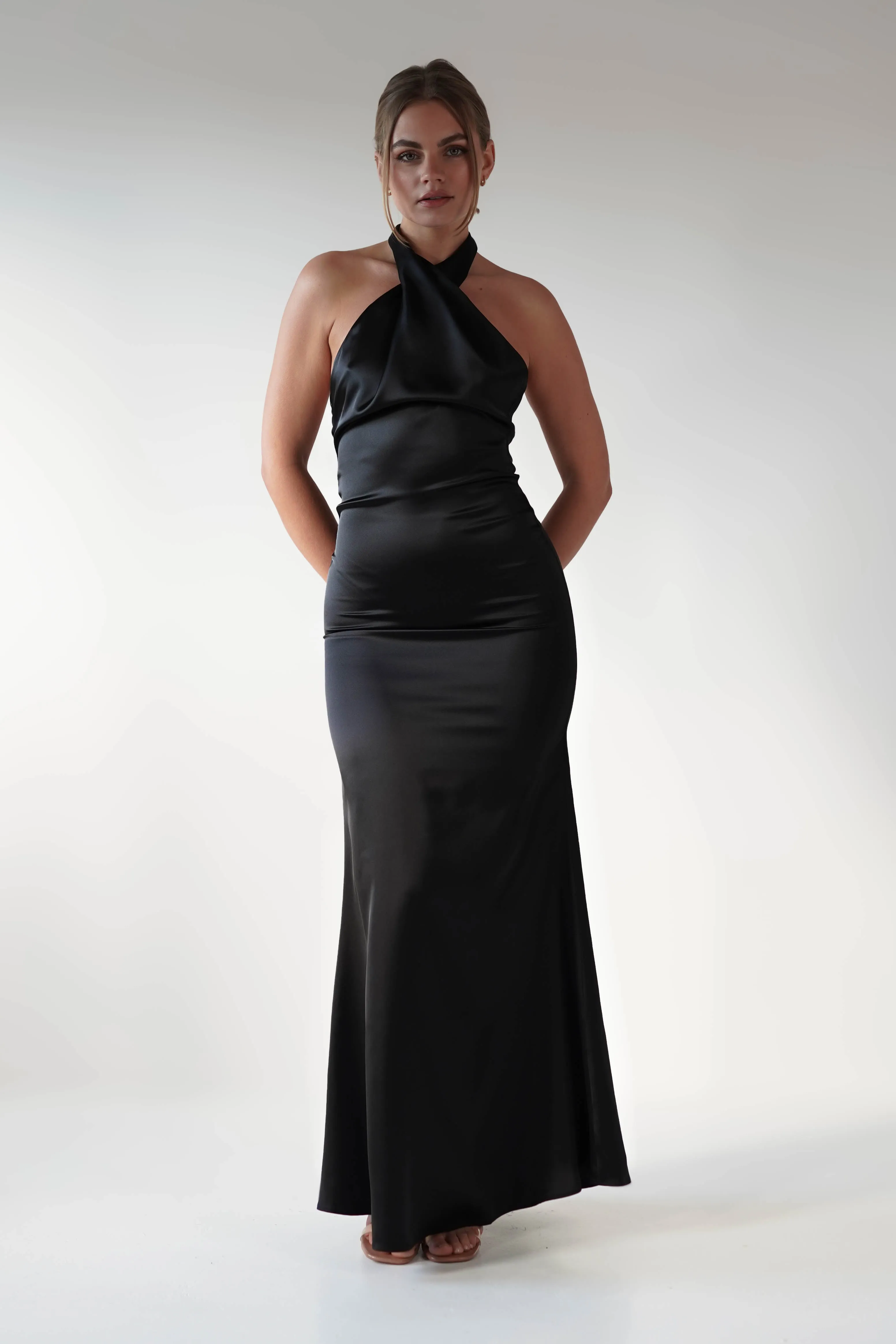 Kartia Halterneck Maxi Gown | Black