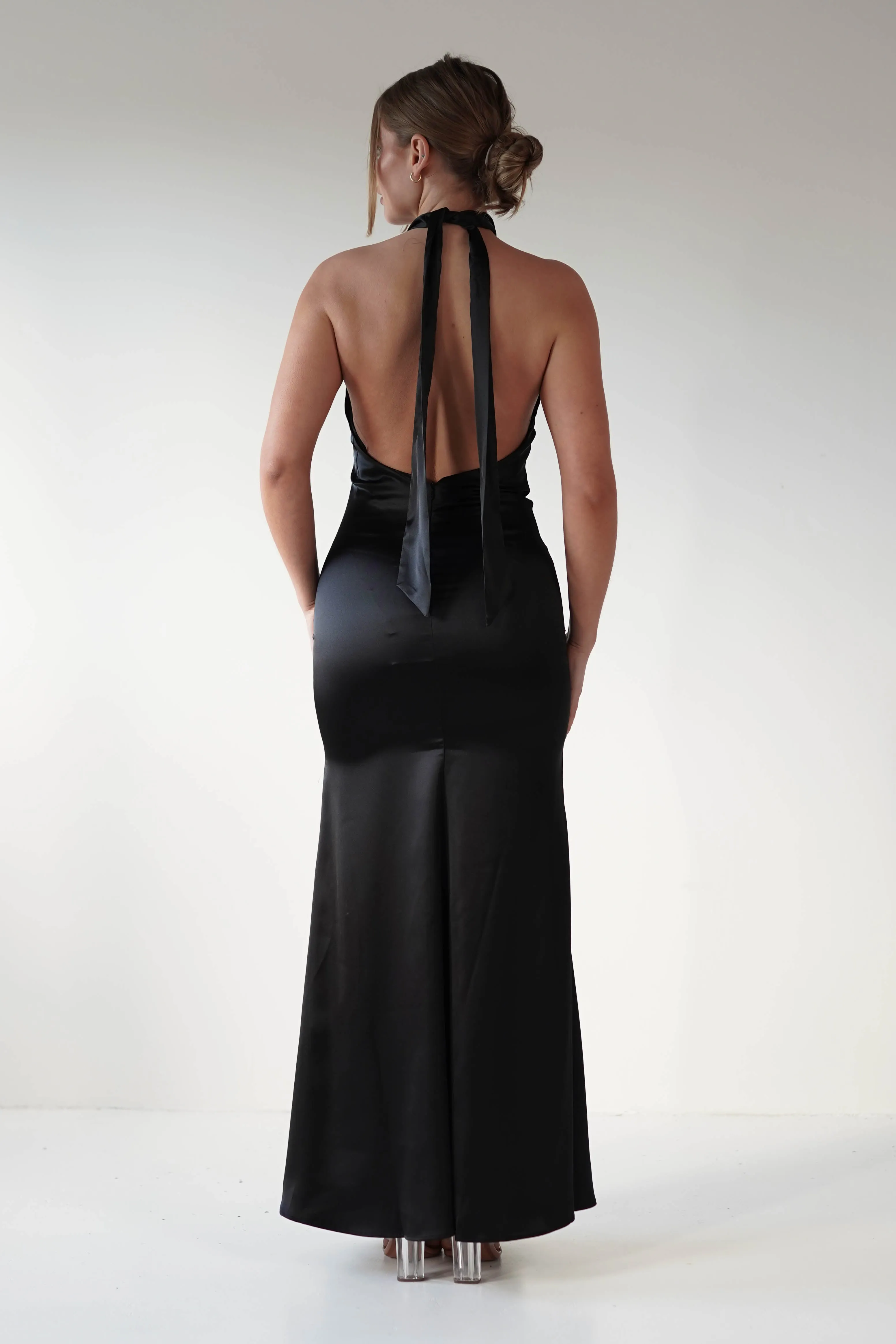 Kartia Halterneck Maxi Gown | Black