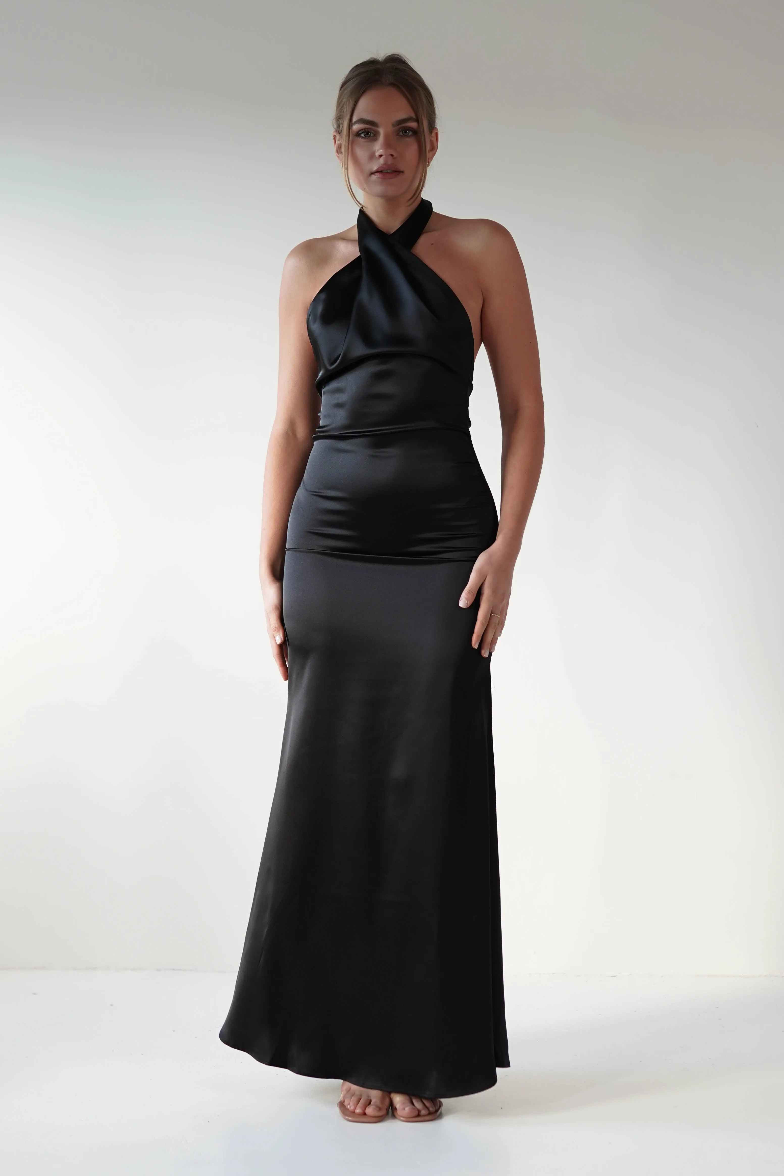Kartia Halterneck Maxi Gown | Black