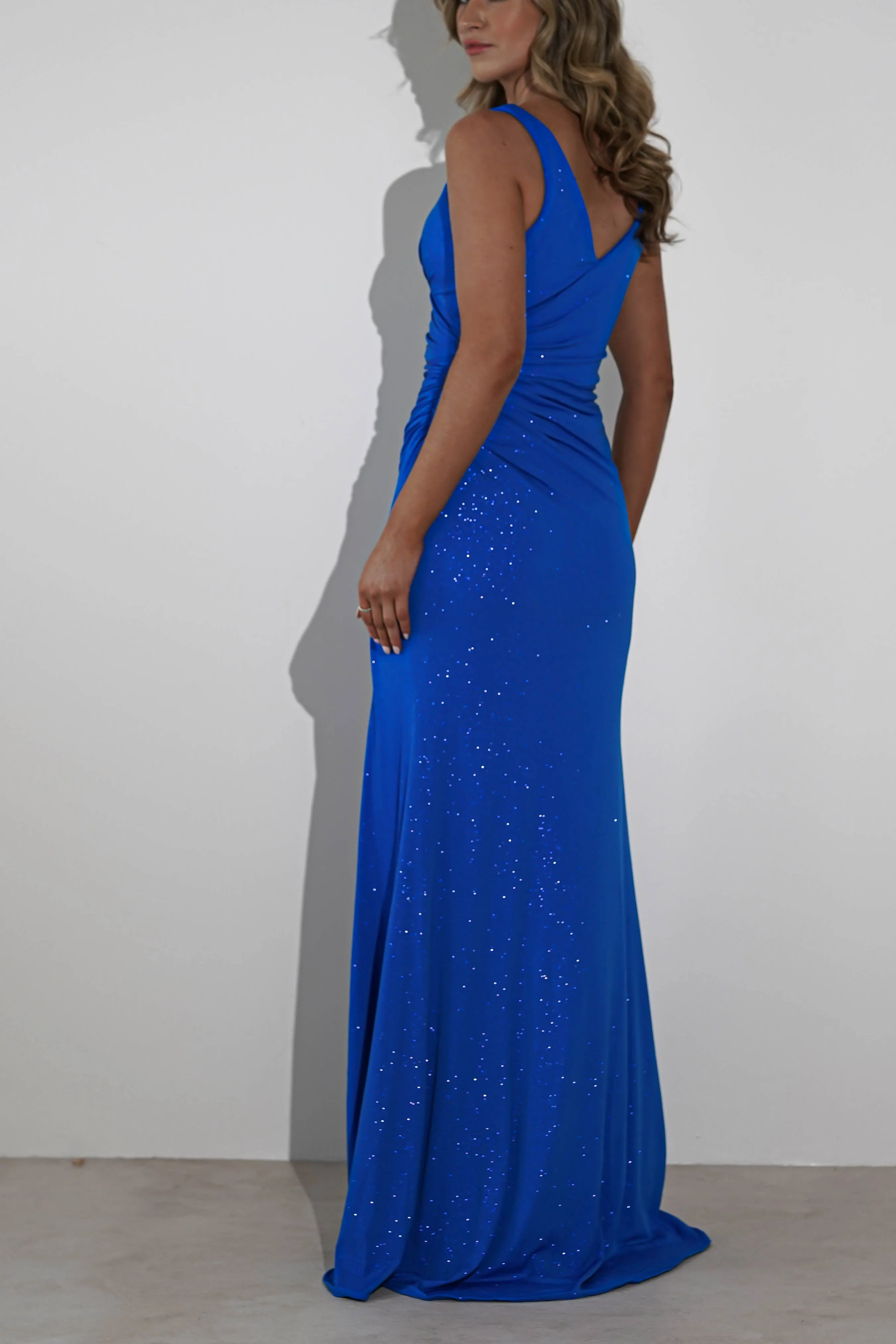 Kaytee Glitter Bodycon Gown | Royal